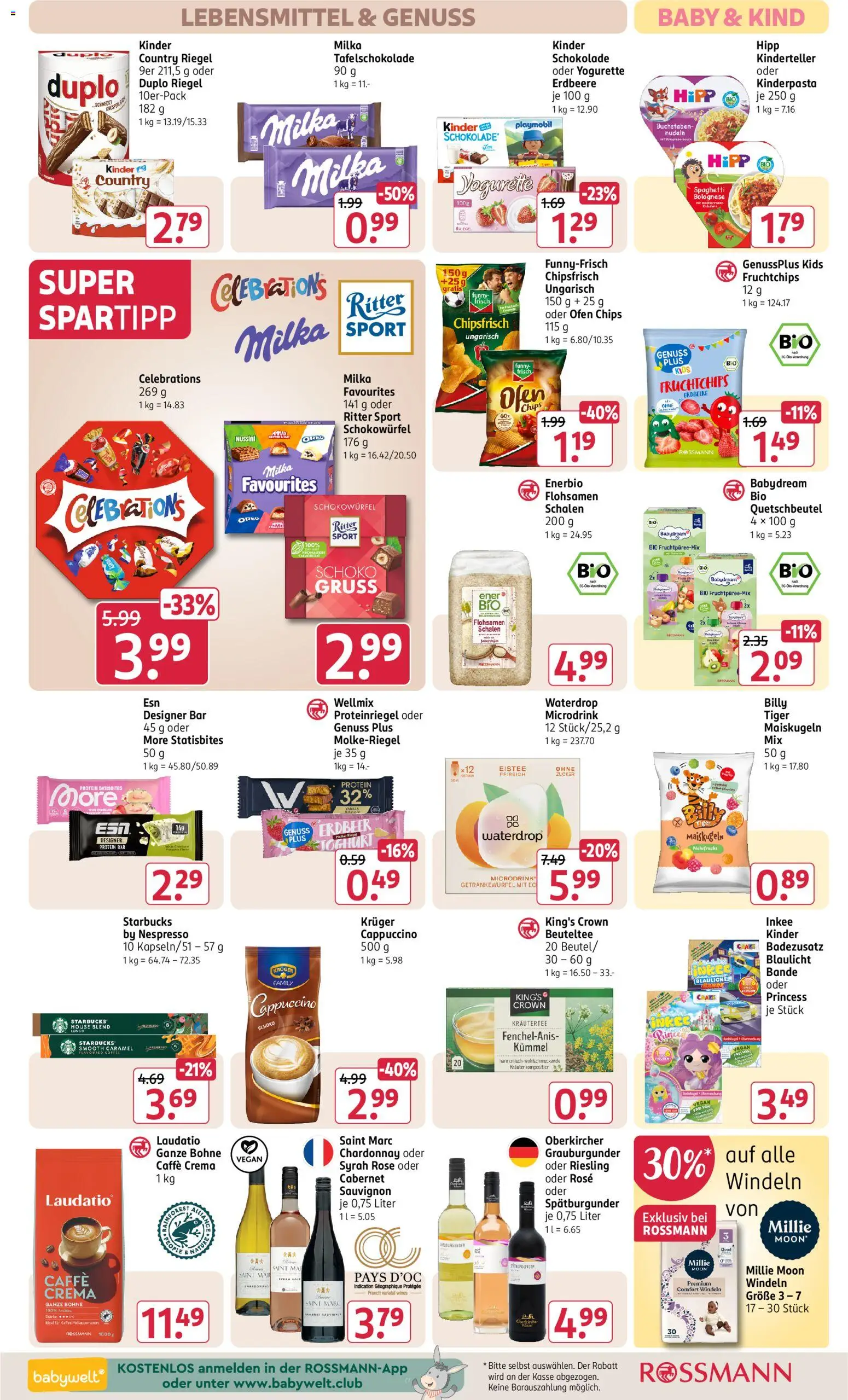 Rossmann Angebotsprospekt – gültig ab 29.06.2026 | Seite: 14 | Produkte: Ofen, Joghurt, Schokolade, Chips