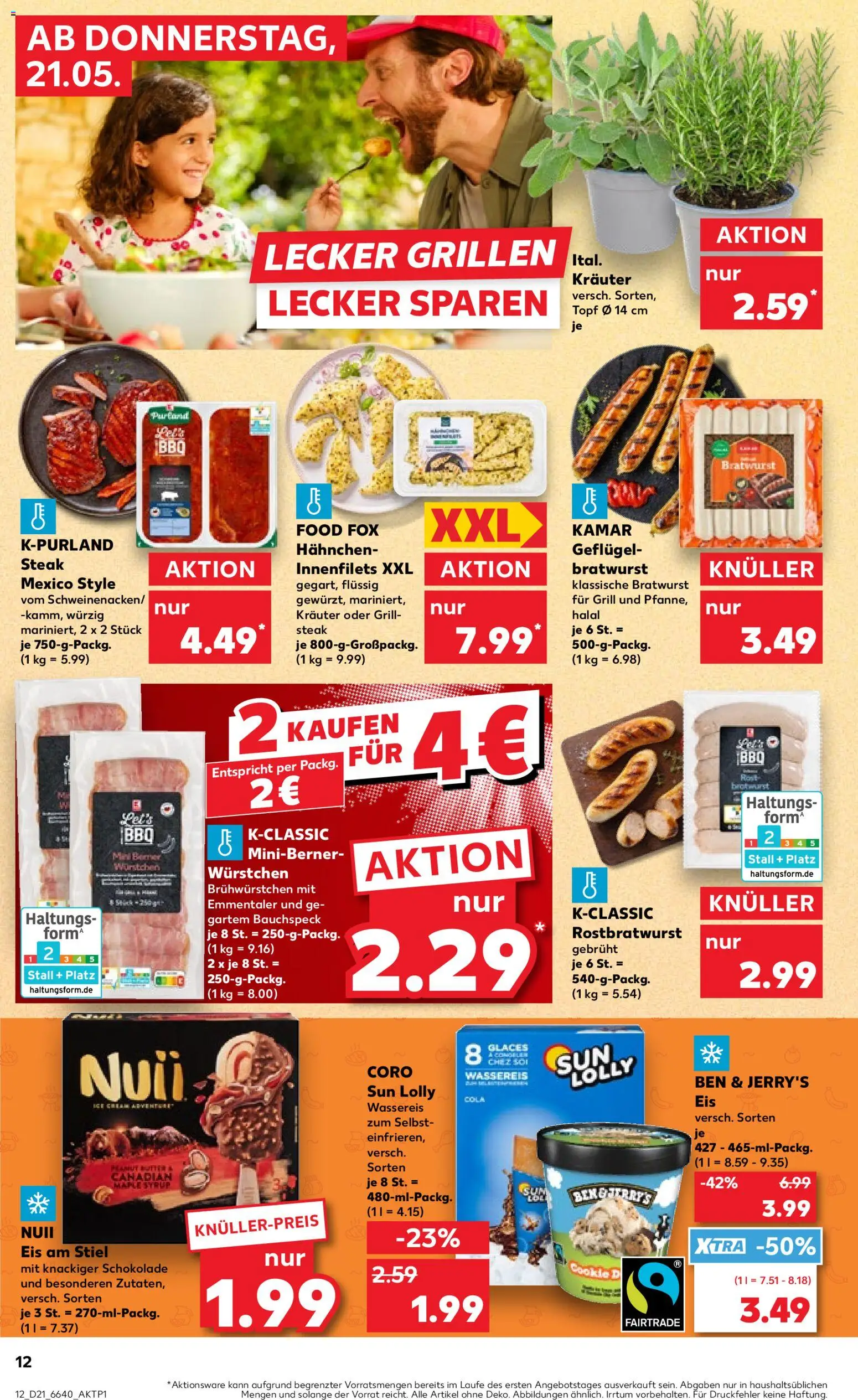 Kaufland Prospekt Speyer	 – gültig ab 21.05.2026 | Seite: 12 | Produkte: Grill, Nuii eis, Schokolade, Steak