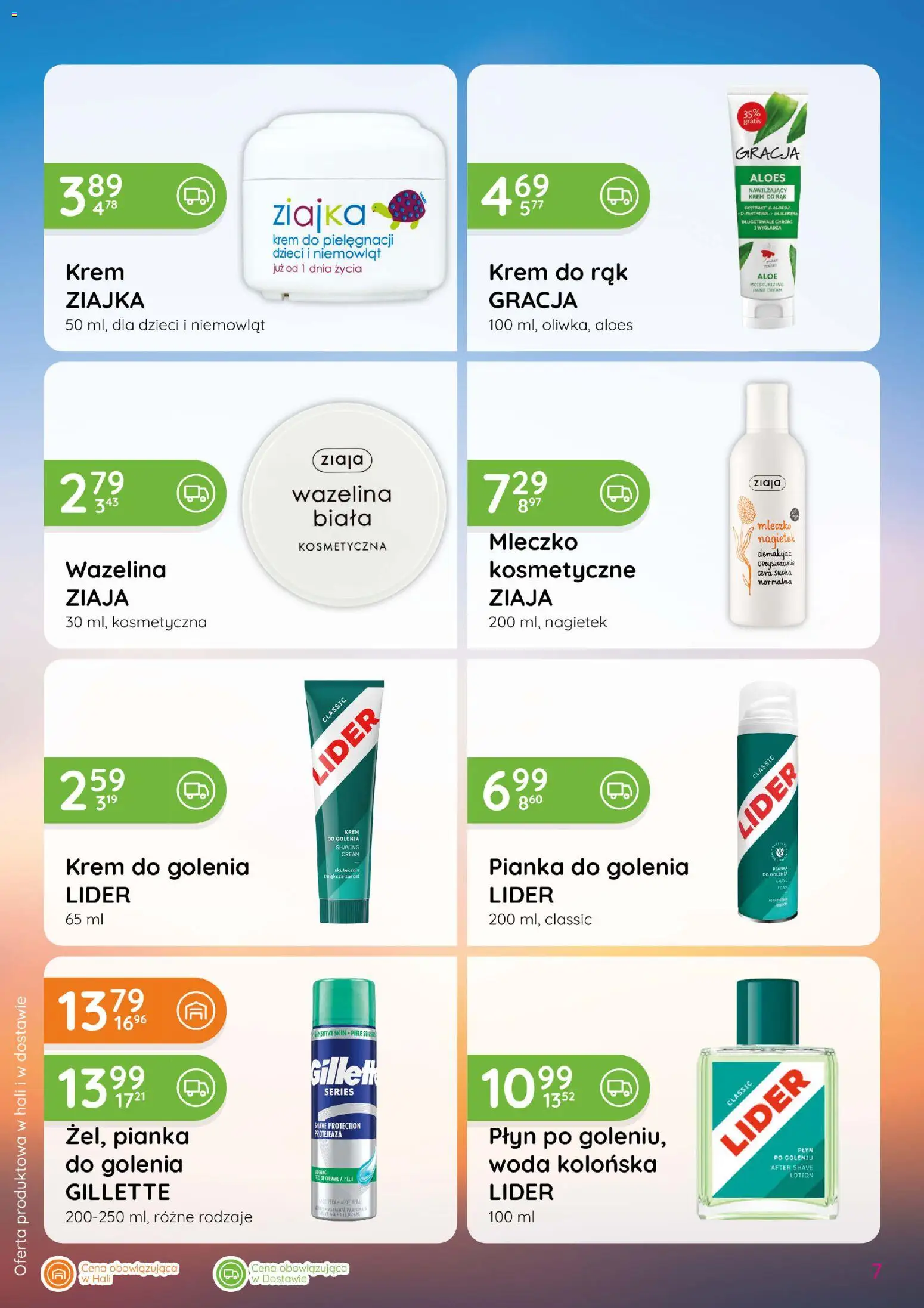 Eurocash gazetka - Katalog Chemiczny od 03.09.2026 | Strona: 7 | Produkty: Pianka do golenia, Krem do rąk, Krem, Woda
