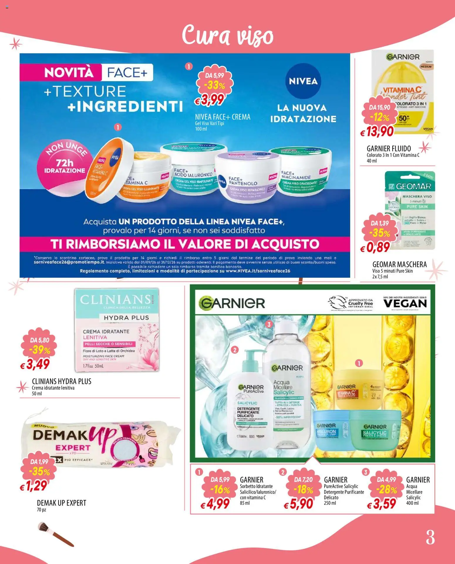 Volantino Galassia del 21/09/2026 | Pagina: 3 | Prodotti: Vegan, Maschera, Acqua micellare, Ingredienti