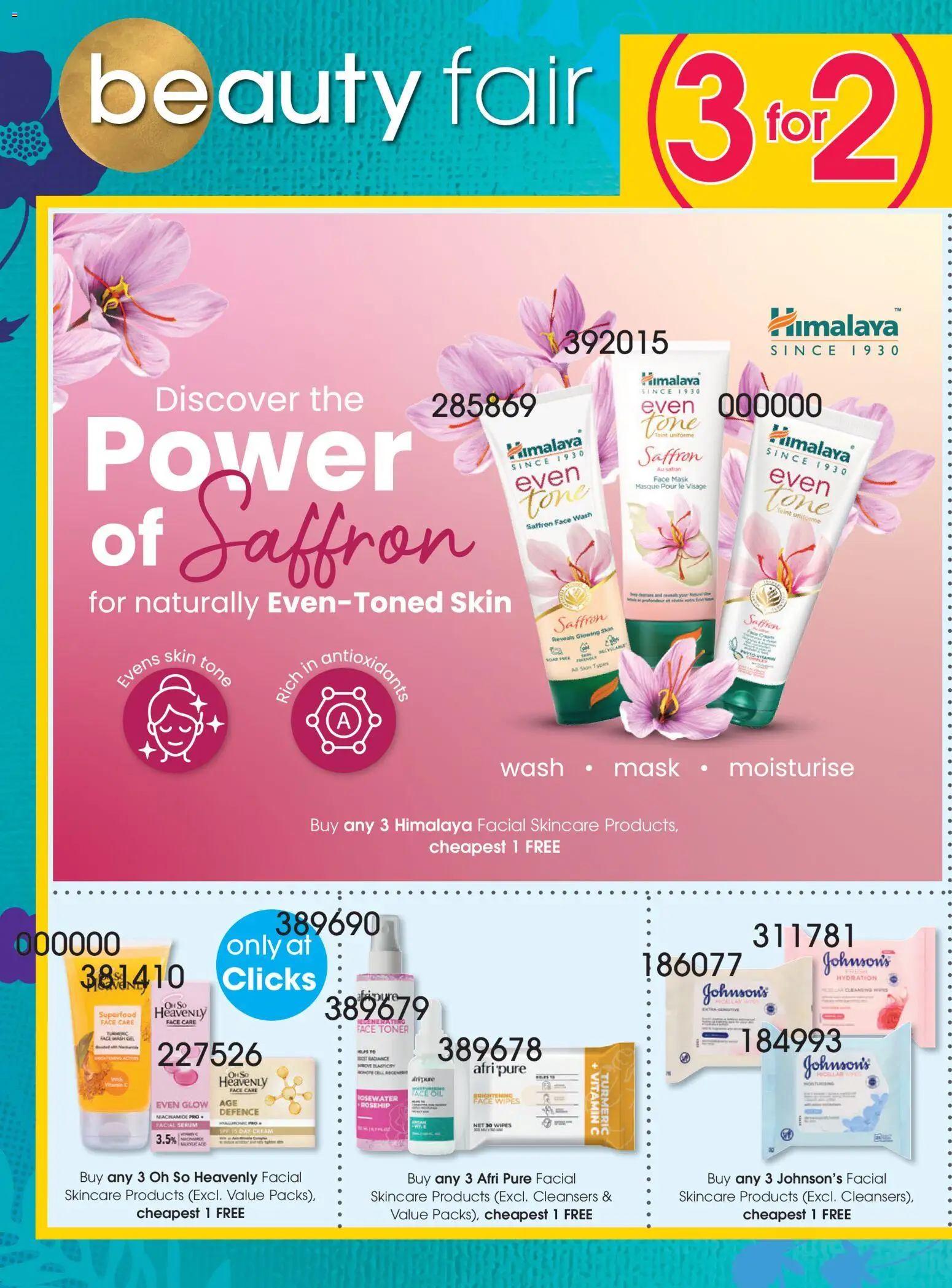 New Clicks catalogue – valid from 21.05.2026 | Page: 22 | Products: Toner, Oil, Mask, Cream