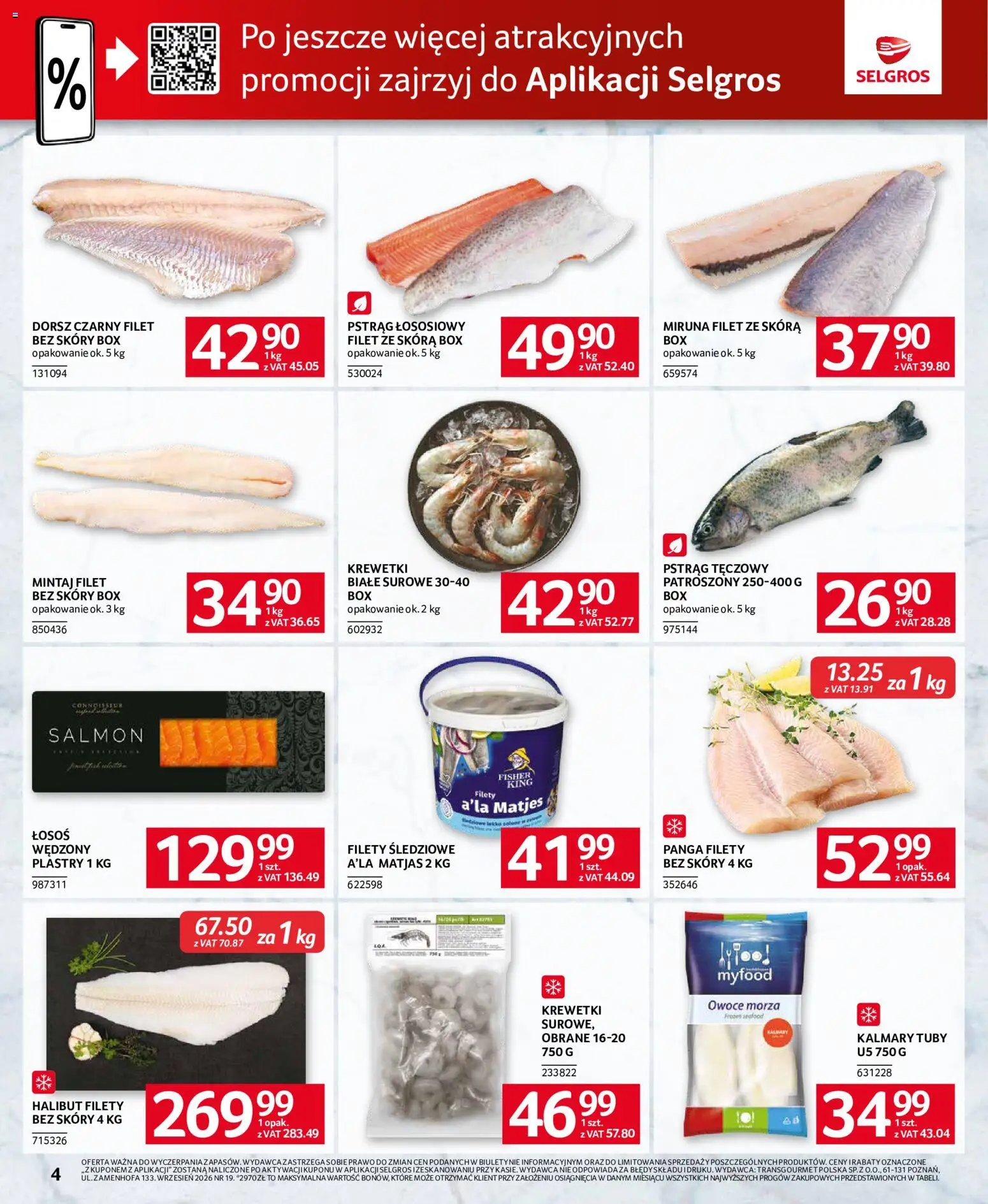 Selgros cash&carry gazetka - Oferta dla gastronomii od 10.09.2026 | Strona: 4 | Produkty: Pstrąg tęczowy, Łosoś wędzony, Pstrąg, Filet