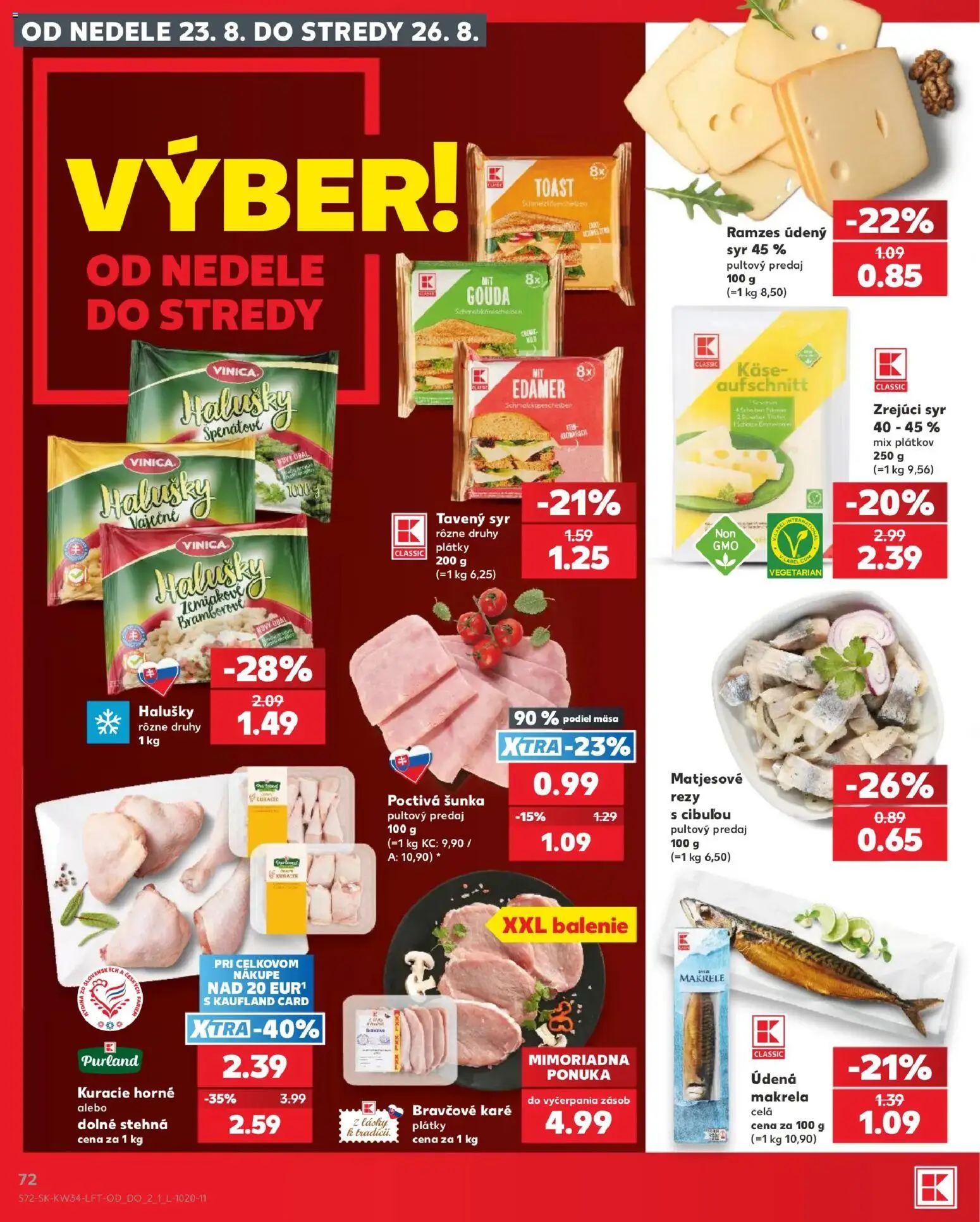 Kaufland SK akciós ujság - amely érvényes a következő dátumtól: 2026.08.20. | Oldal: 72