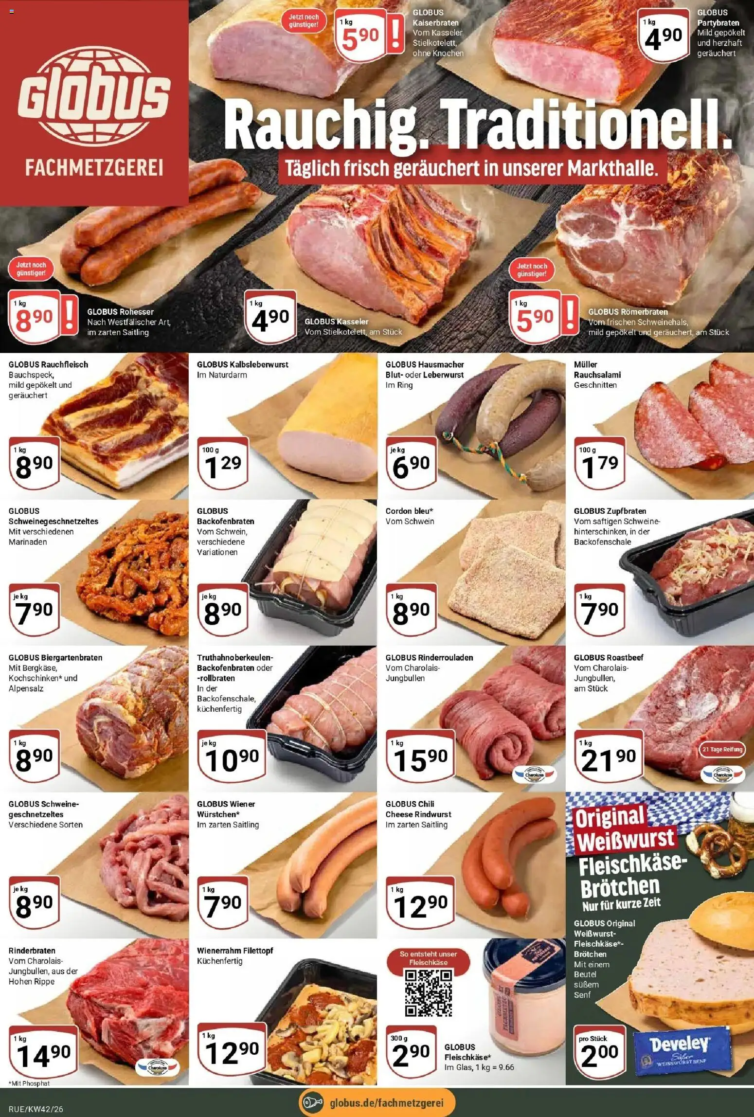 Globus Prospekt Rüsselsheim (ab 12.10.2026) » Angebote online | Seite: 9 | Produkte: Rinderrouladen, Rinderbraten, Weißwurst, Chili
