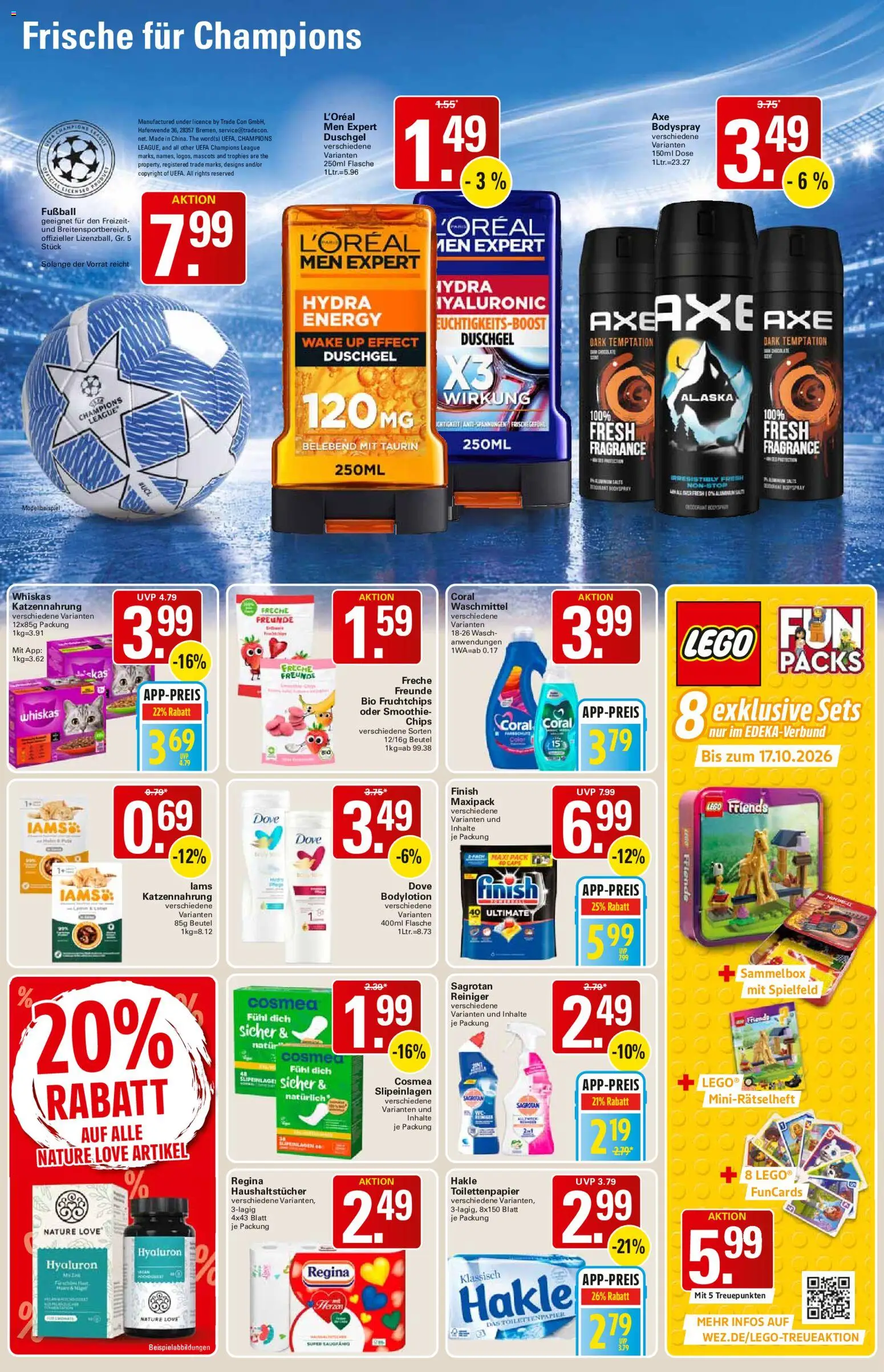 WEZ Prospekt – gültig ab 14.09.2026 | Seite: 15 | Produkte: Coral, Duschgel, Whiskas, Toilettenpapier