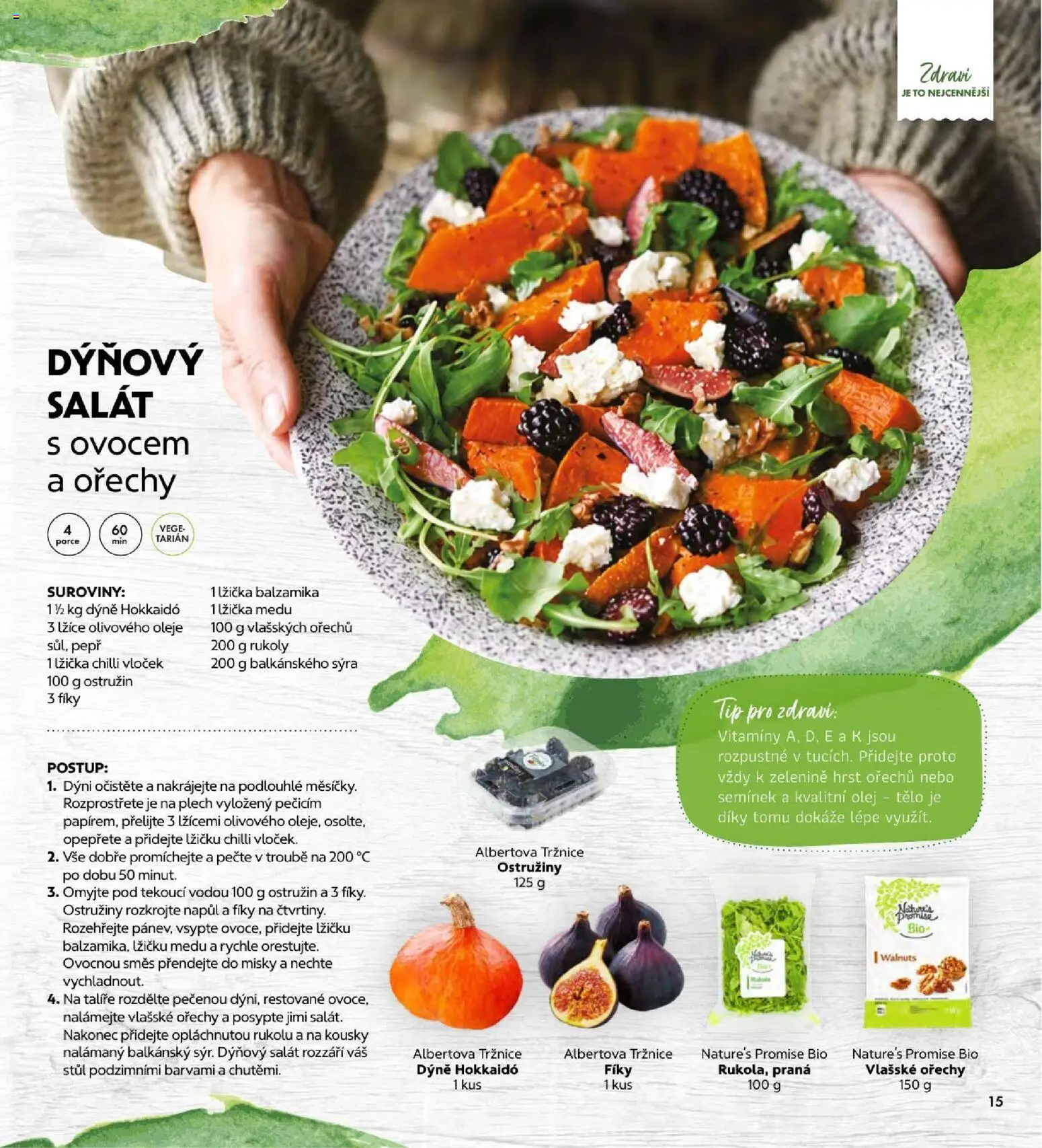 Albert magazín od 01.09.2026 | Strana: 15 | Produkty: Dýně Hokkaido, Lžíce, Salát, Dýně