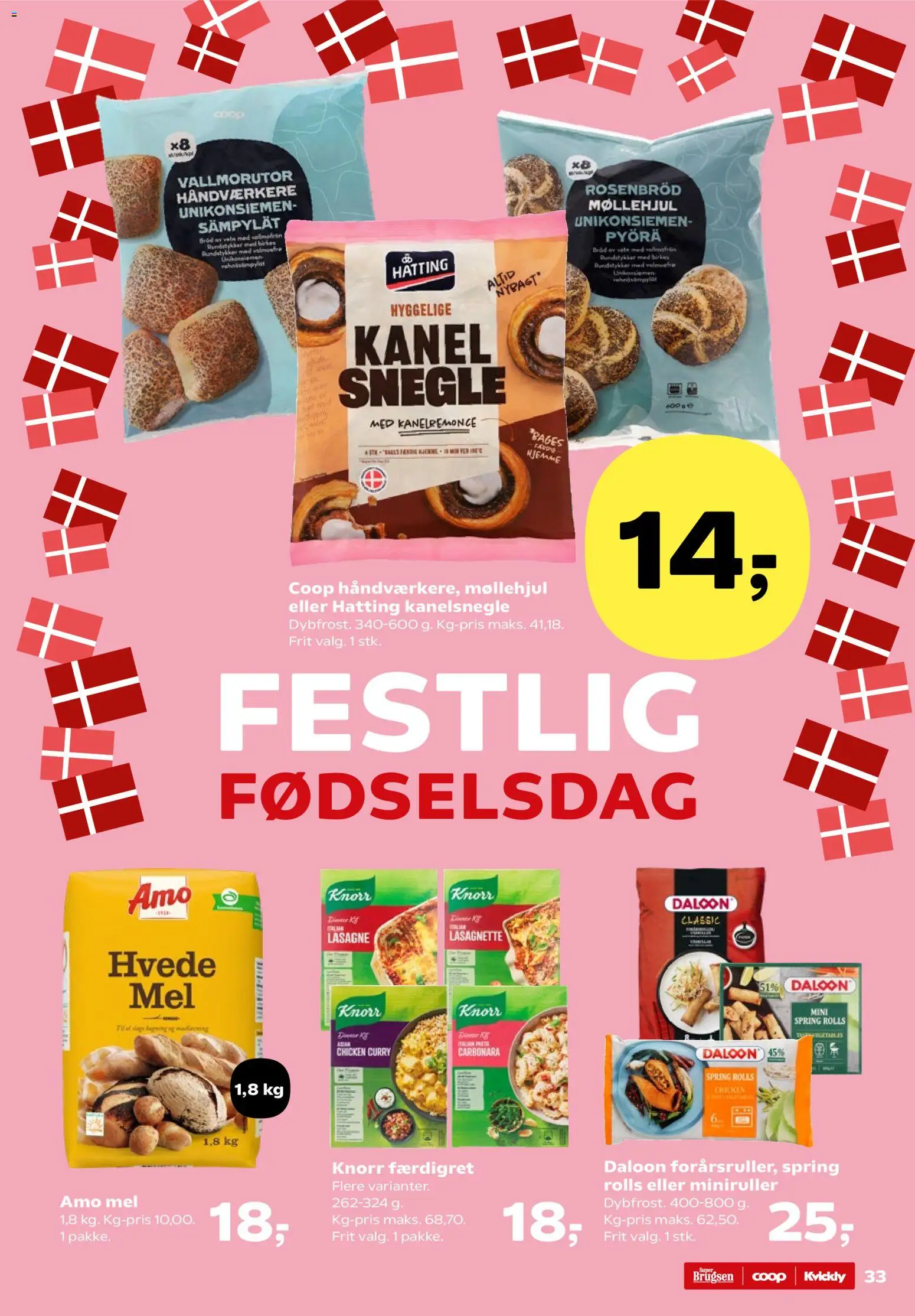 Kvickly tilbudsavis – gyldig fra 08.05.2026 | Side: 35 | Produkter: Kanelsnegle, Brød, Kanel, Mel