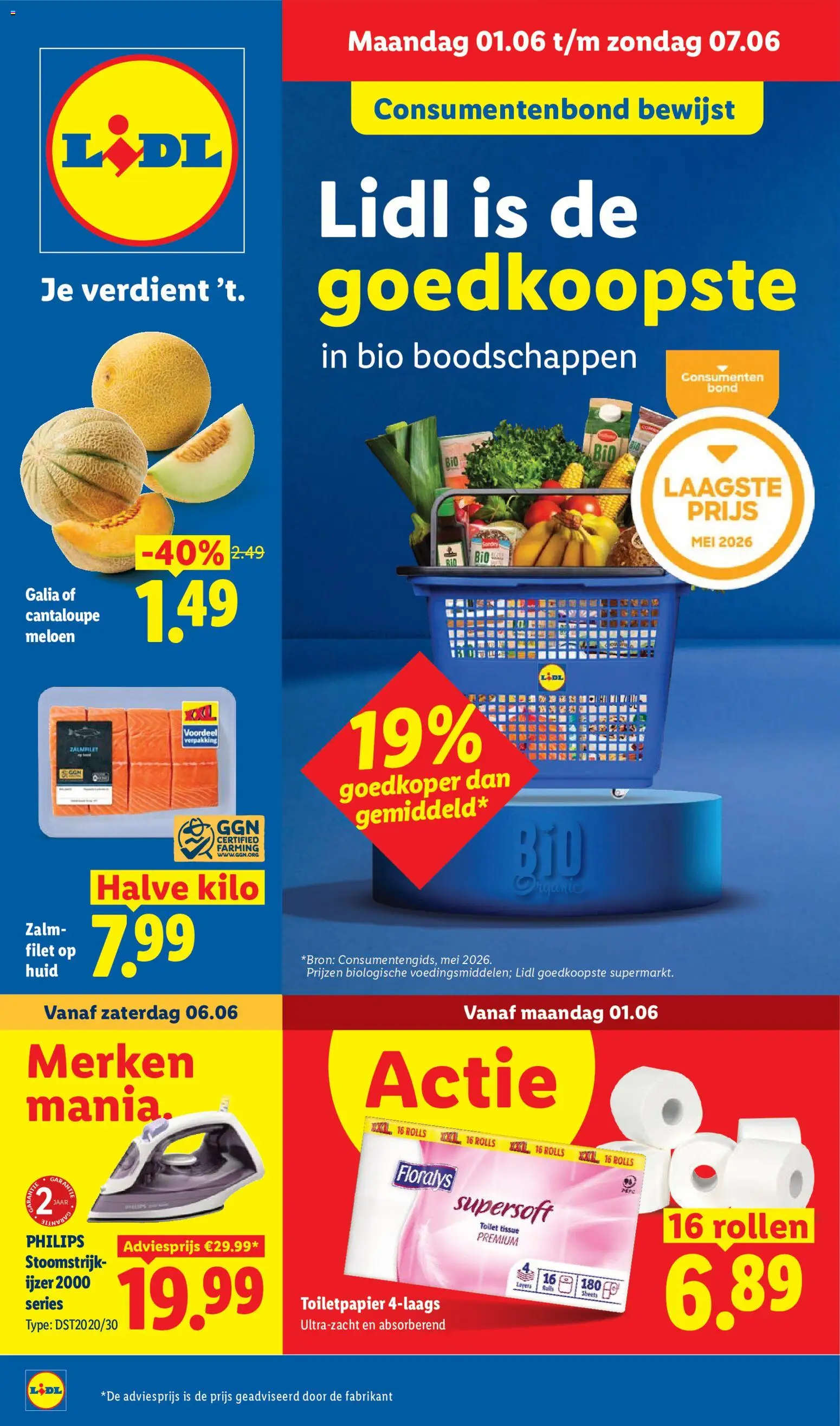 {H1} | Pagina: 2 | Producten: Meloen, Zalm, Toilet, Toiletpapier
