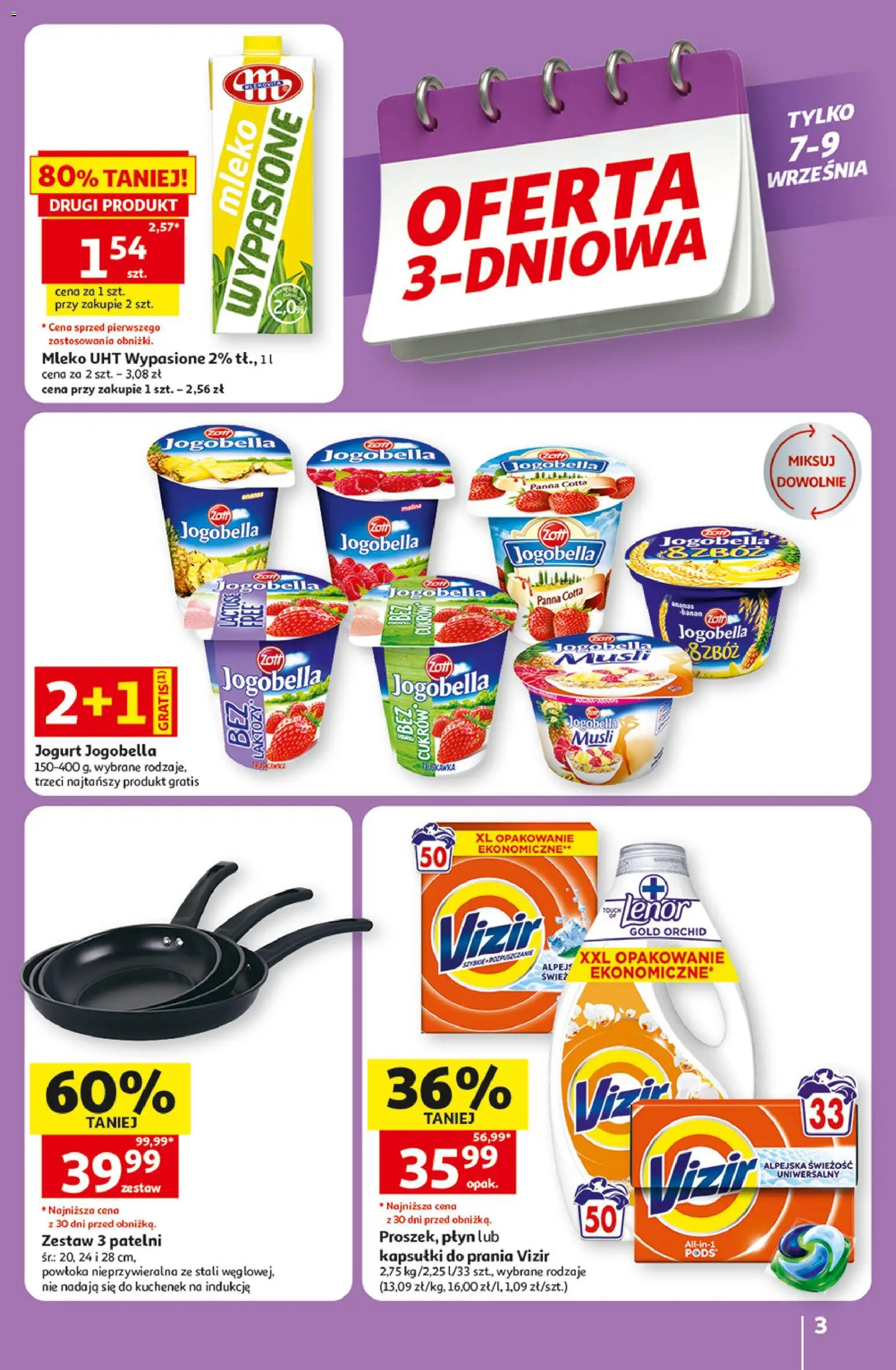 Auchan gazetka - 30 Lat Hipermarket od 03.09.2026 | Strona: 3 | Produkty: Mleko, Jogurt, Musli, Banan