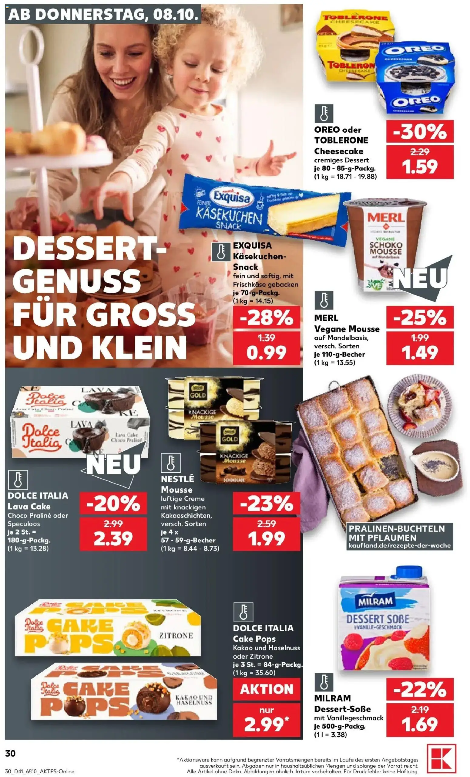 Prospekt Kaufland ab 08.10.2026 » Angebote Online zum Blättern | Seite: 30 | Produkte: Pflaumen, Creme, Zitrone, Frischkase