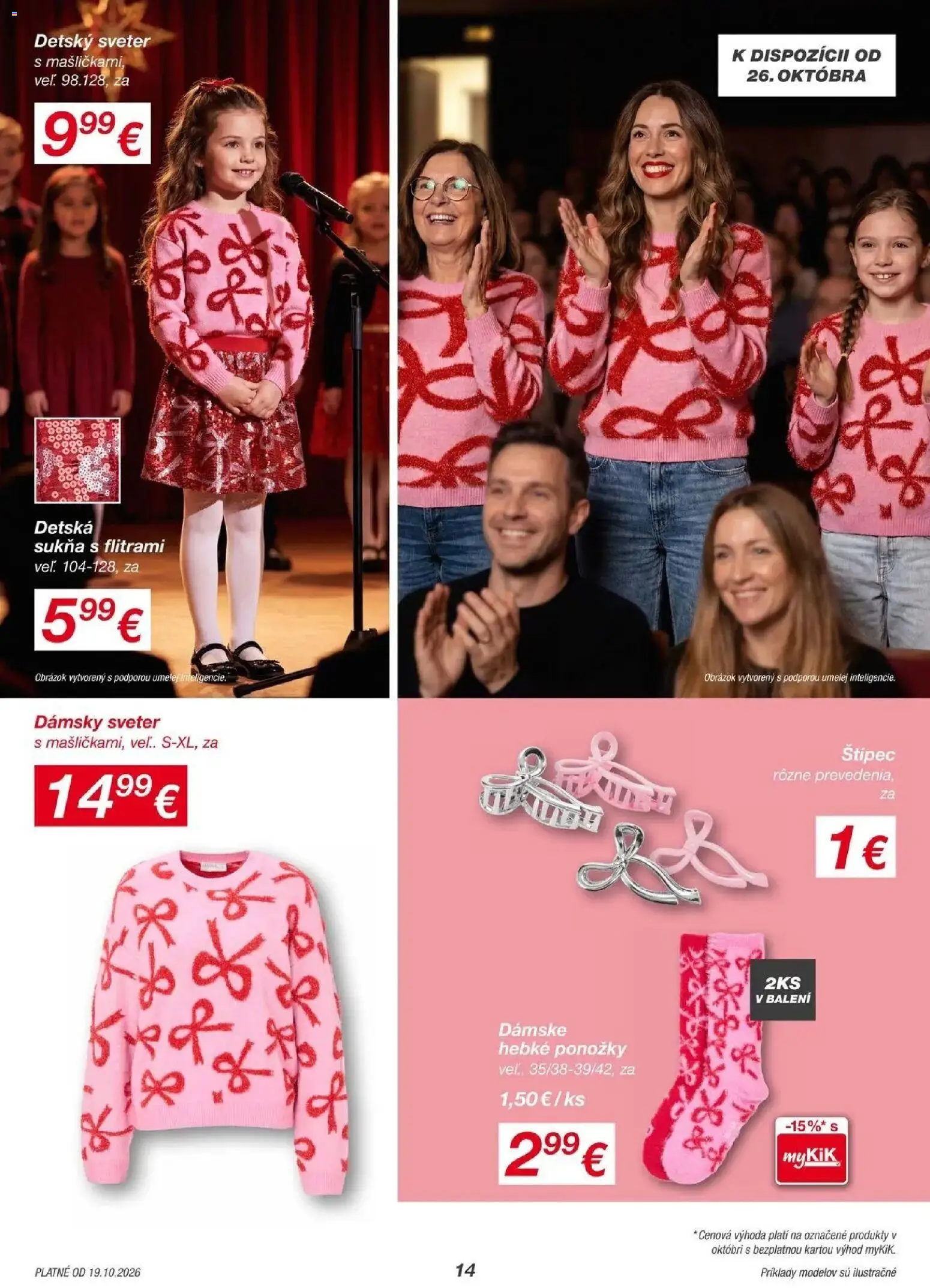 Kik leták od 16.10.2026 → KIK produkty a výpredaj online | Strana: 14 | Produkty: Sveter, Ponožky