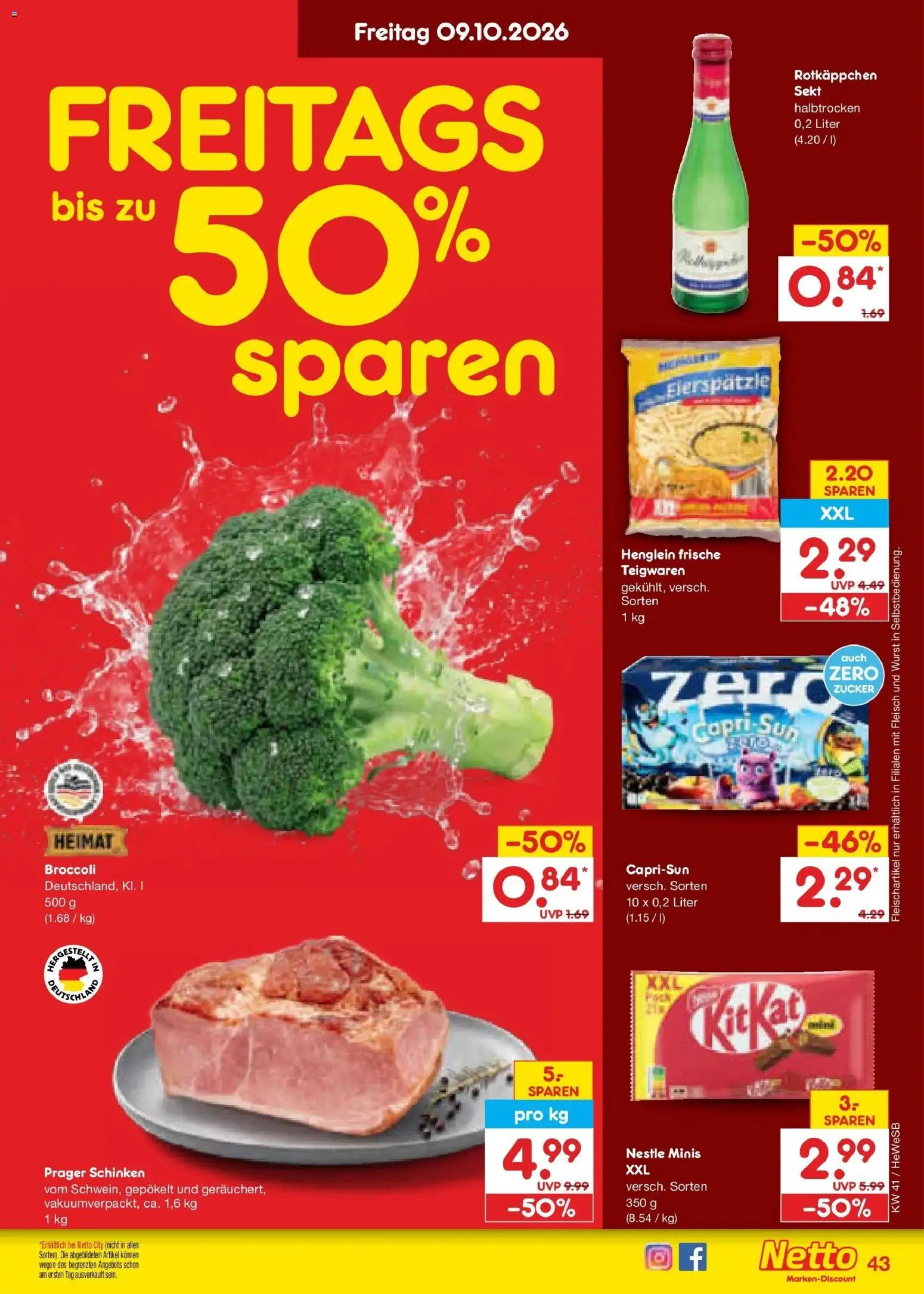 Netto Marken-Discount Prospekt Hamburg (ab 05.10.2026) » Angebote | Seite: 55 | Produkte: Capri sun, Sekt, Zucker, Rotkäppchen