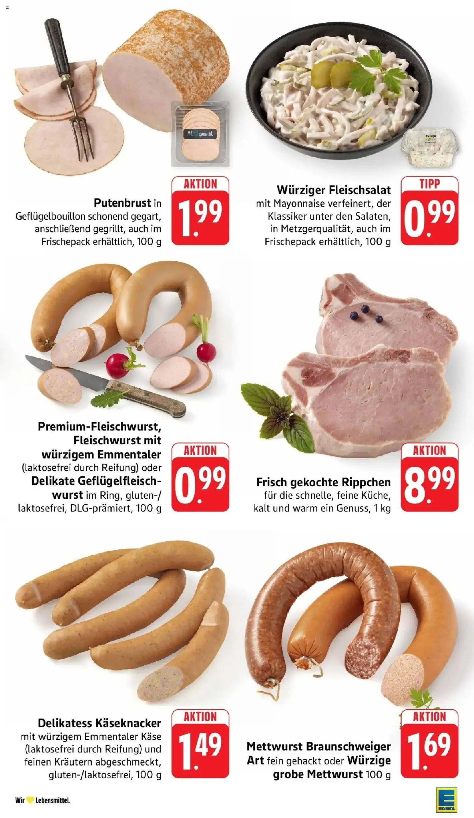 E center Prospekt Lautertal-Lautern (ab 17.08.2026) zum Blättern | Seite: 7 | Produkte: Putenbrust, Käse, Mayonnaise, Wurst