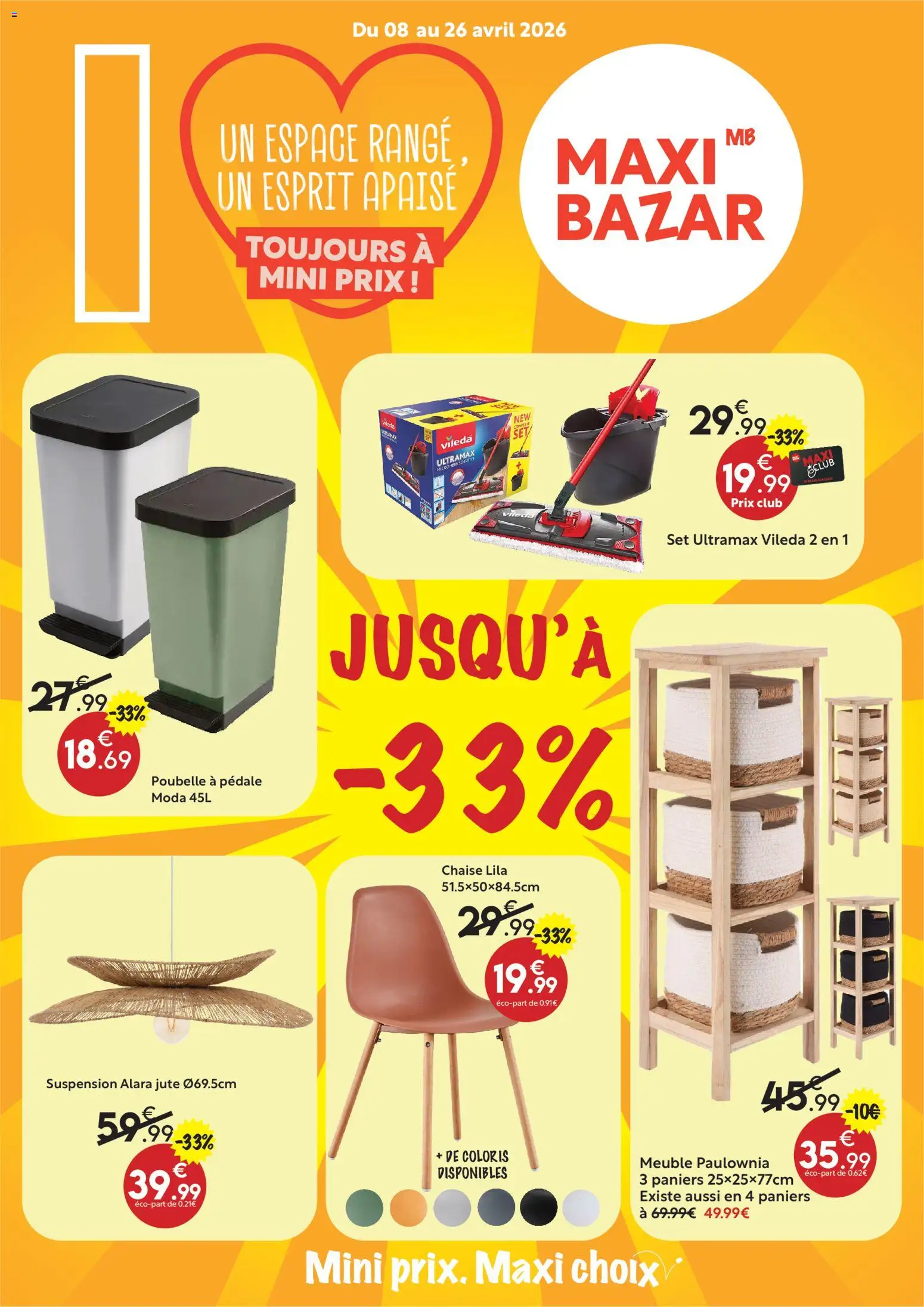 {H1} | Page: 1 | Produits: Meuble, Poubelle, Suspension, Vileda