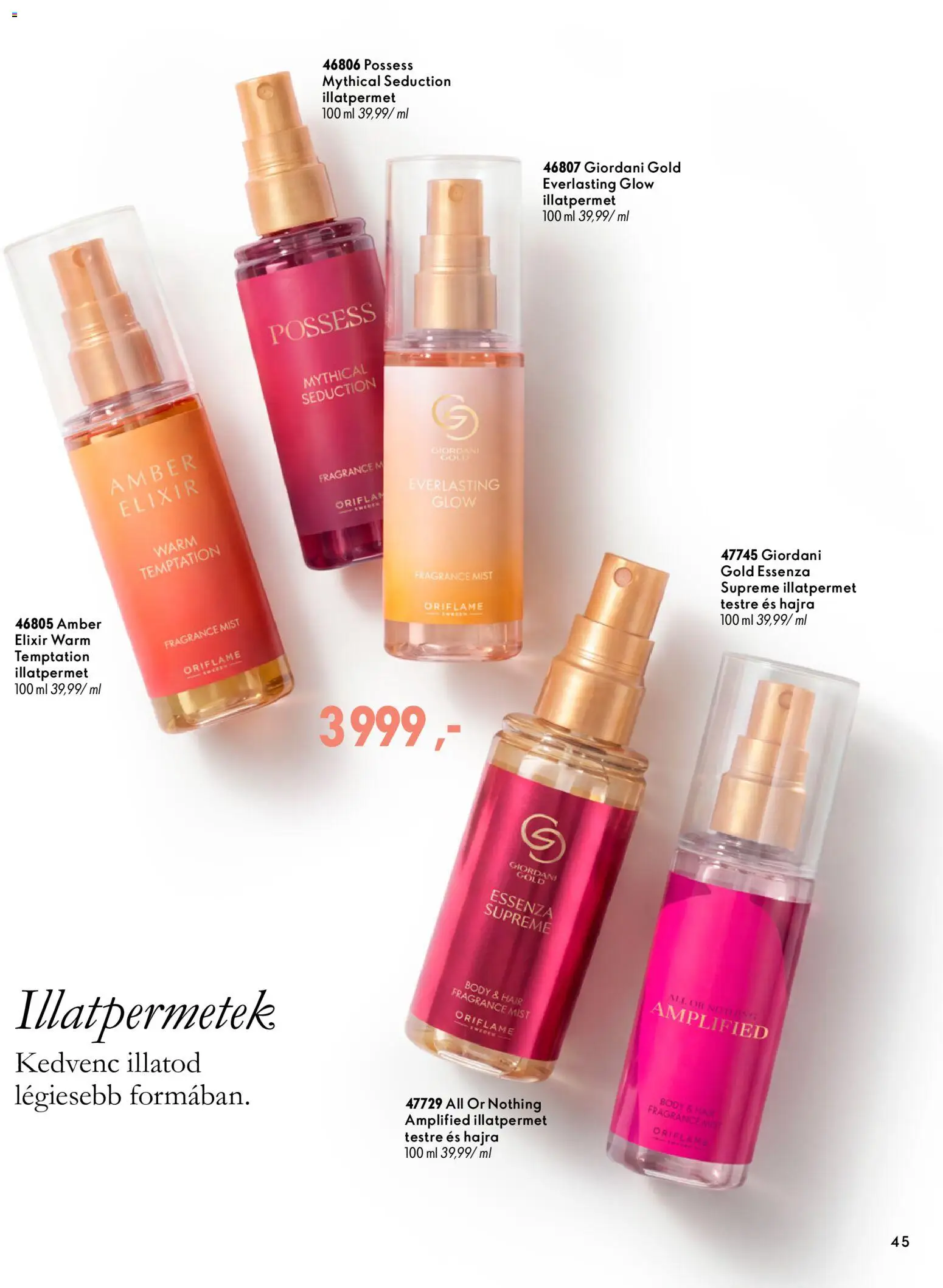 Oriflame akciós ujság - amely érvényes a következő dátumtól: 2026.11.11. | Oldal: 45 | Termékek: Body