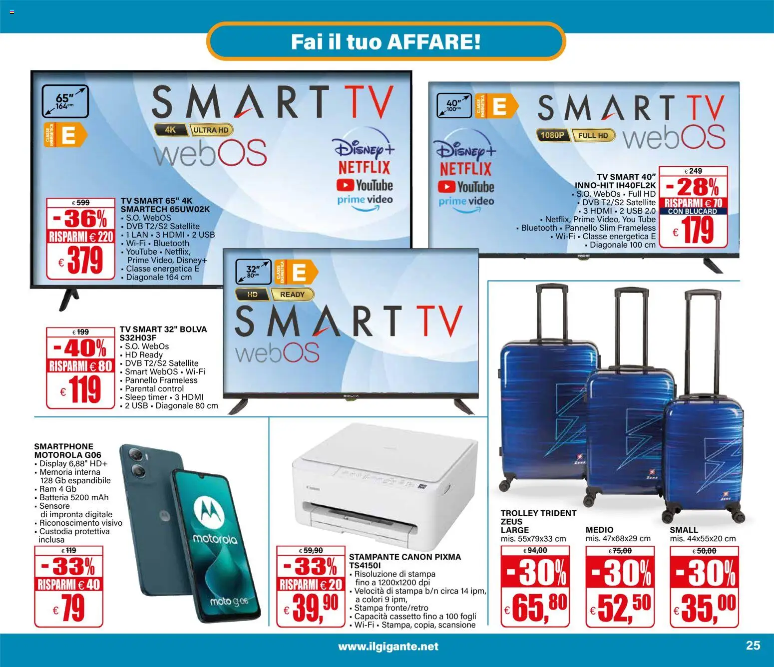 Volantino Il Gigante del 13/08/2026 | Pagina: 25 | Prodotti: Stampante, USB, Stampa, Batteria