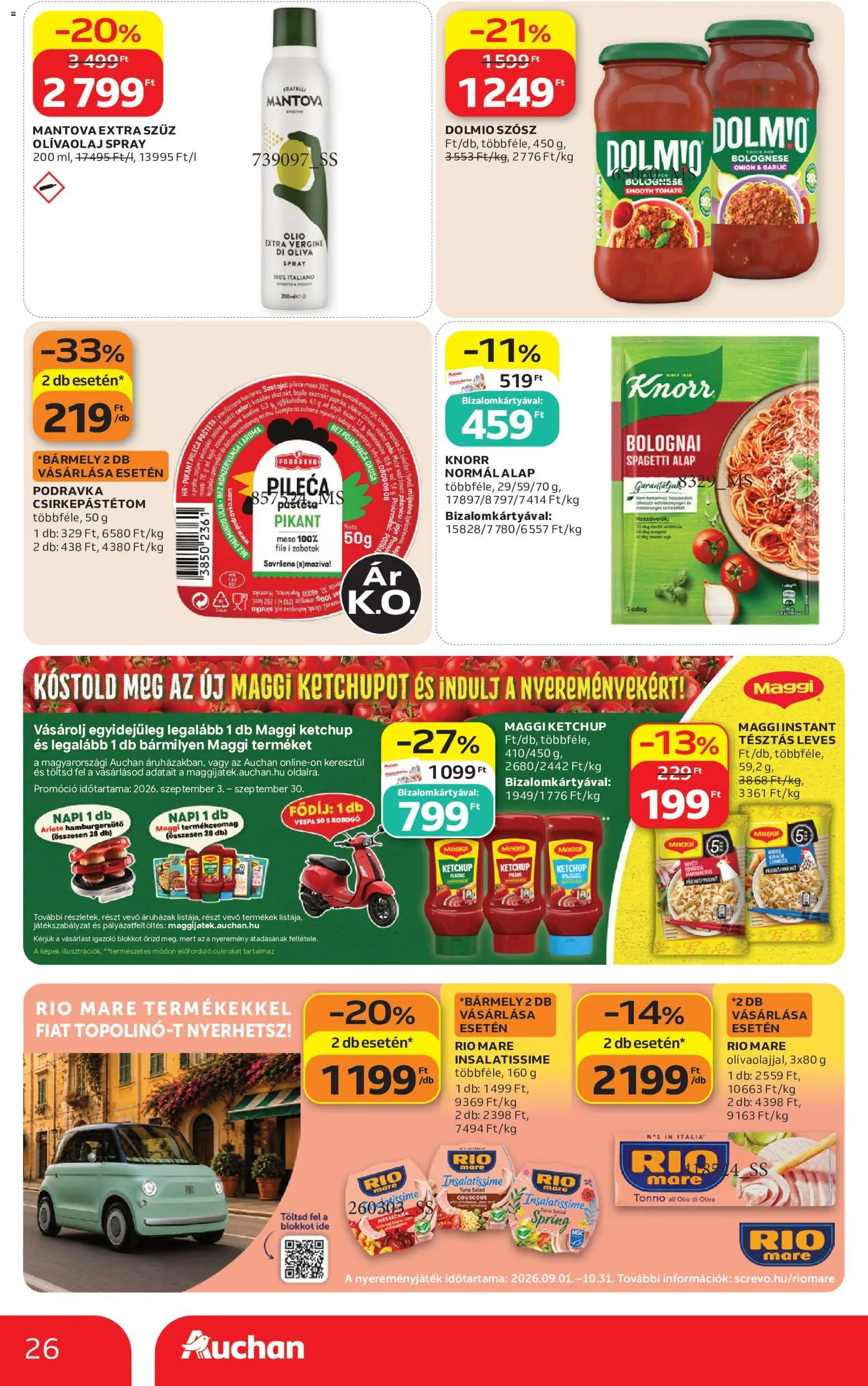 Auchan akciós ujság - amely érvényes a következő dátumtól: 2026.09.03. | Oldal: 26