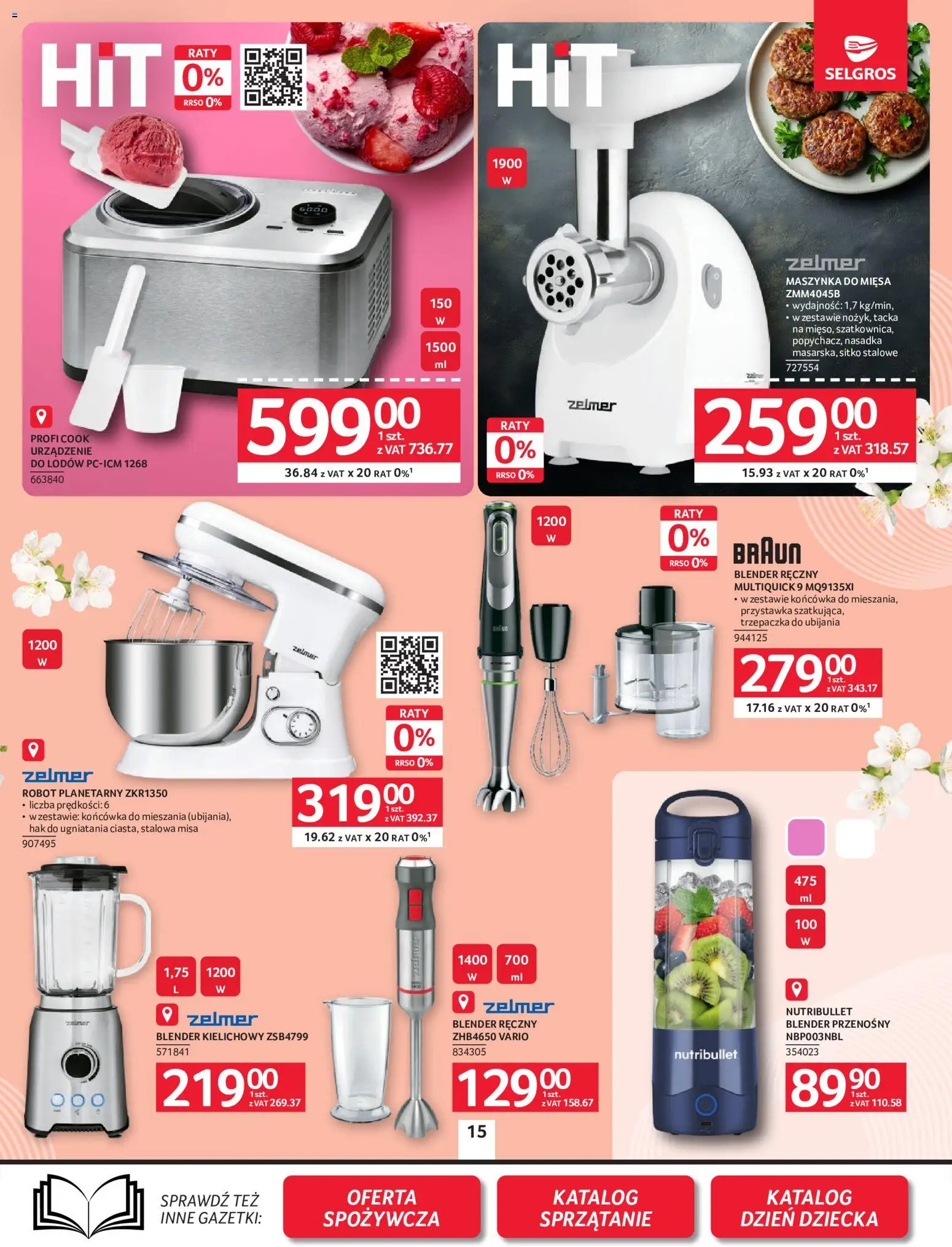 Selgros cash&carry gazetka - Oferta przemysłowa od 21.05.2026 | Strona: 17 | Produkty: Blender ręczny, Nutribullet, Robot, Maszynka do mięsa