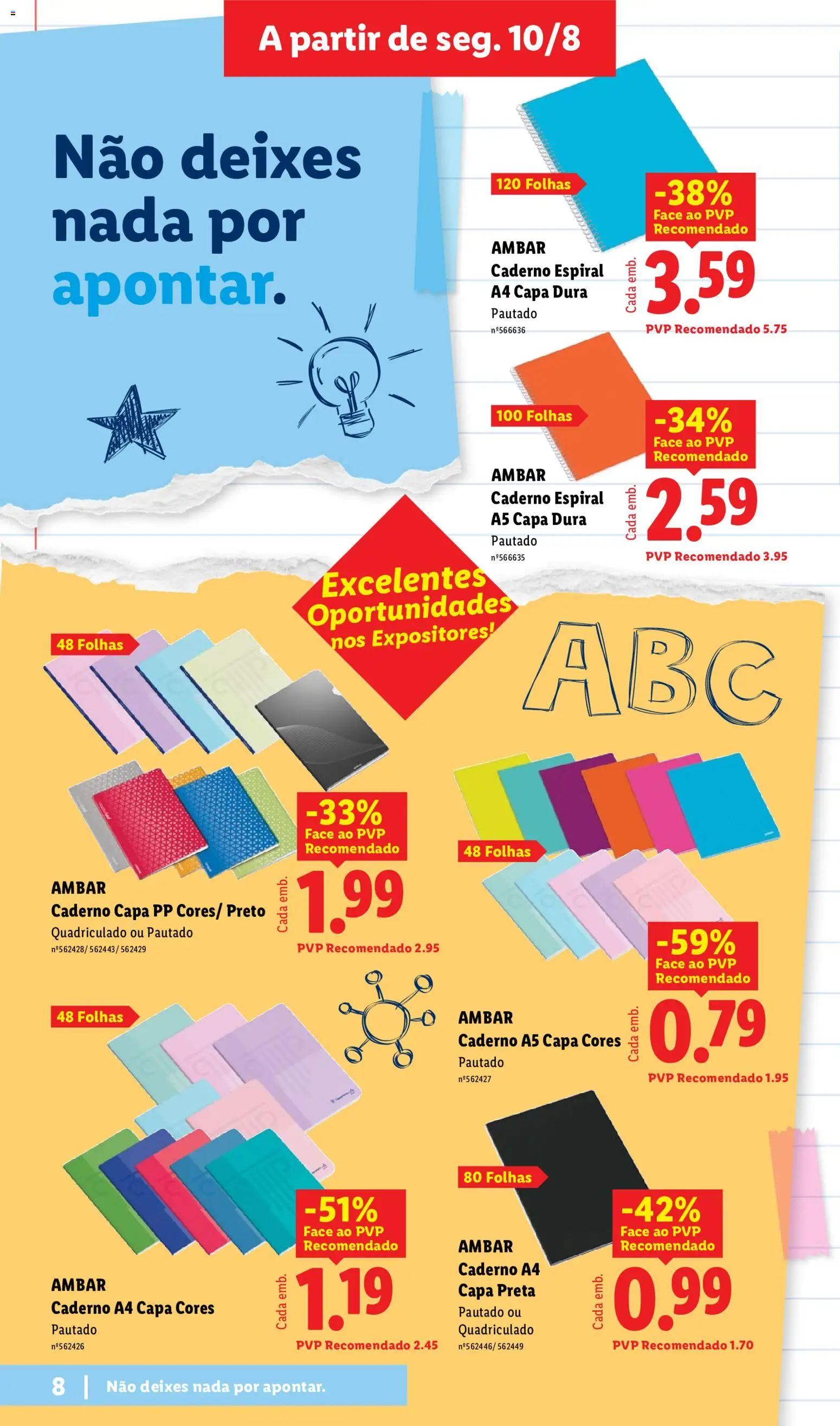 Lidl Folheto Especial │ válido de 10/08/2026 | Página: 8 | Produtos: Caderno, Notebook