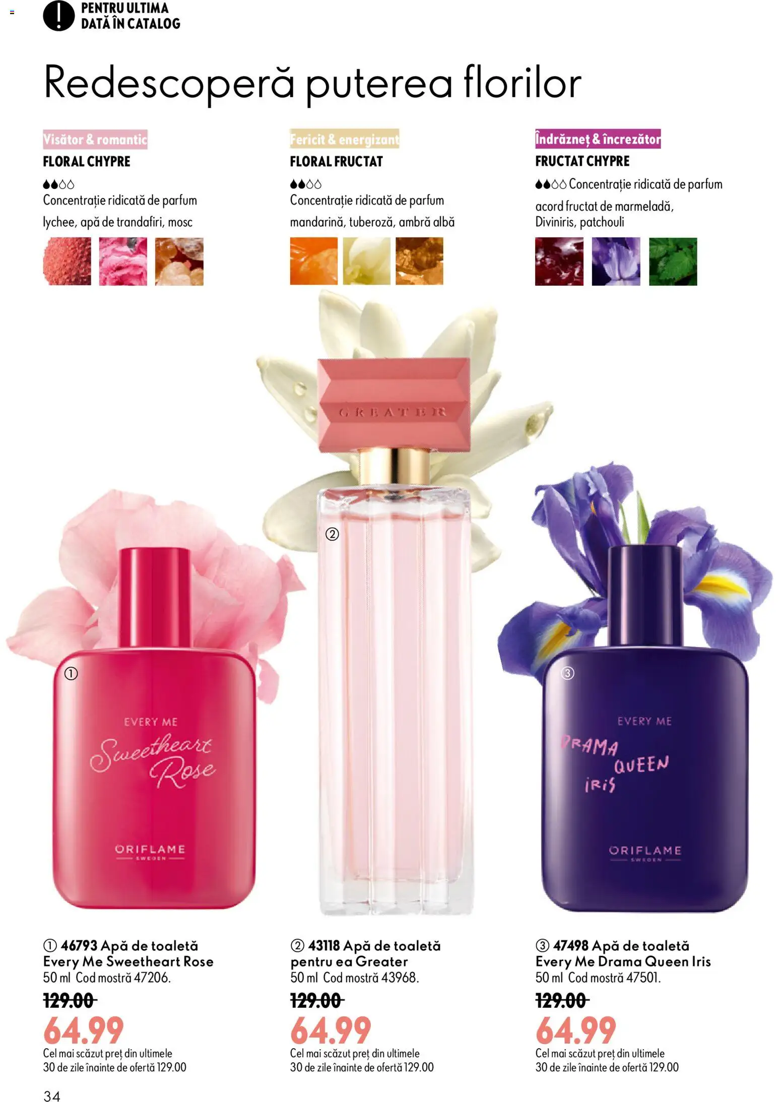 Noul catalog Oriflame – valabil de la 09.09.2026 | Pagină: 34 | Produse: Alba, Toaletă, Parfum, Apă de toaletă