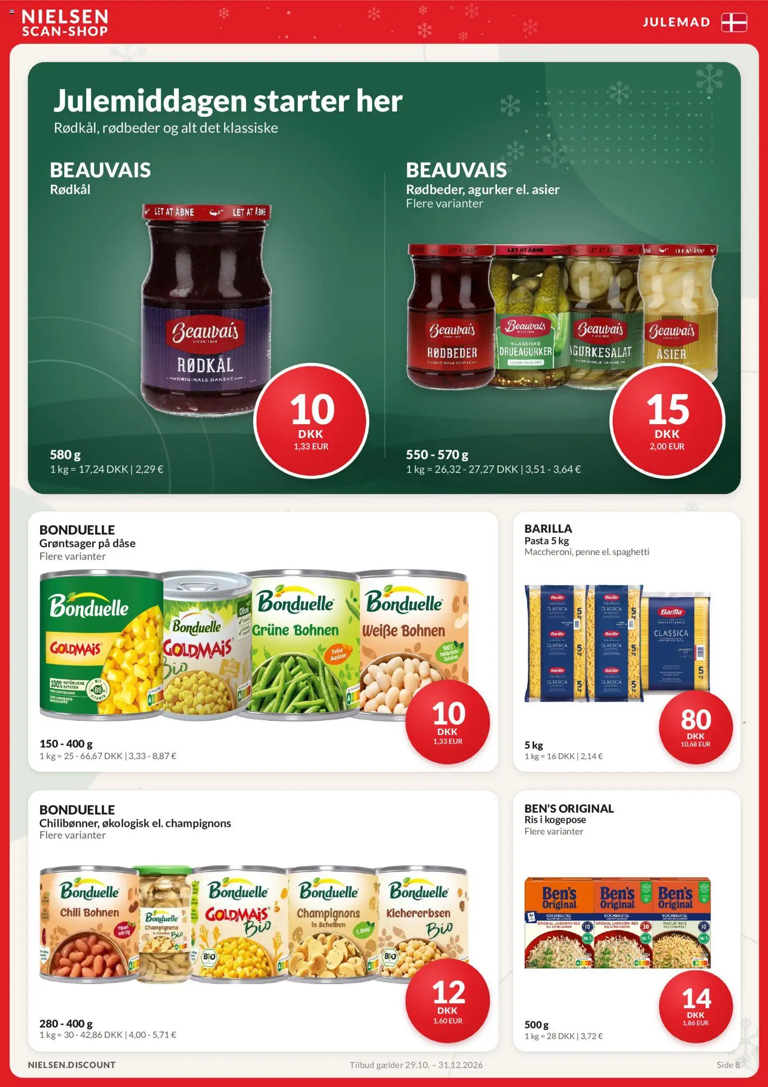 Nielsen Discount tilbudsavis – gyldig fra 29/10/2026 | Side: 8 | Produkter: Chili, Rødbeder, Rødkål, Drueagurker