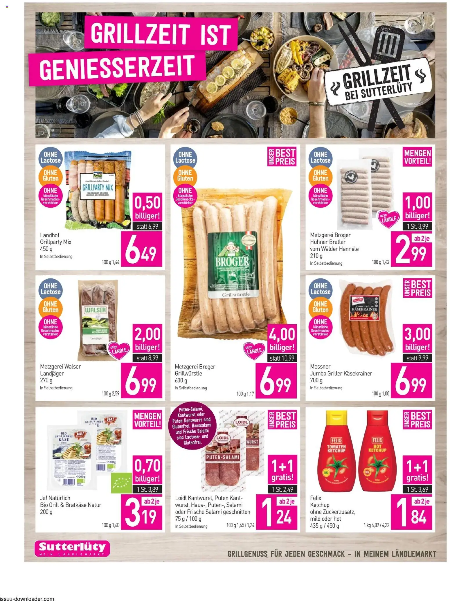 Sutterlüty Flugblatt gültig ab 07.05.2026 | Seite: 12 | Produkte: Ketchup, Käse, Salami, Tomaten
