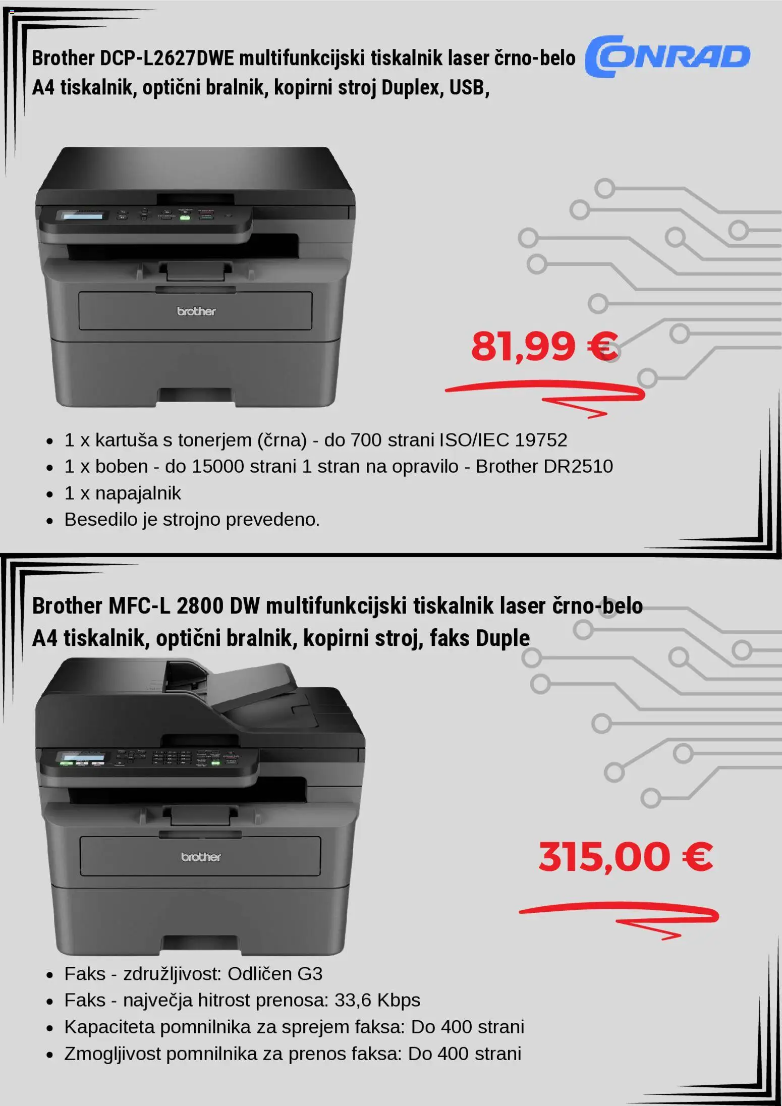 Novi Conrad katalog ponudbe – veljaven od 13.07.2026 | Stran: 3 | Izdelki: Tiskalnik