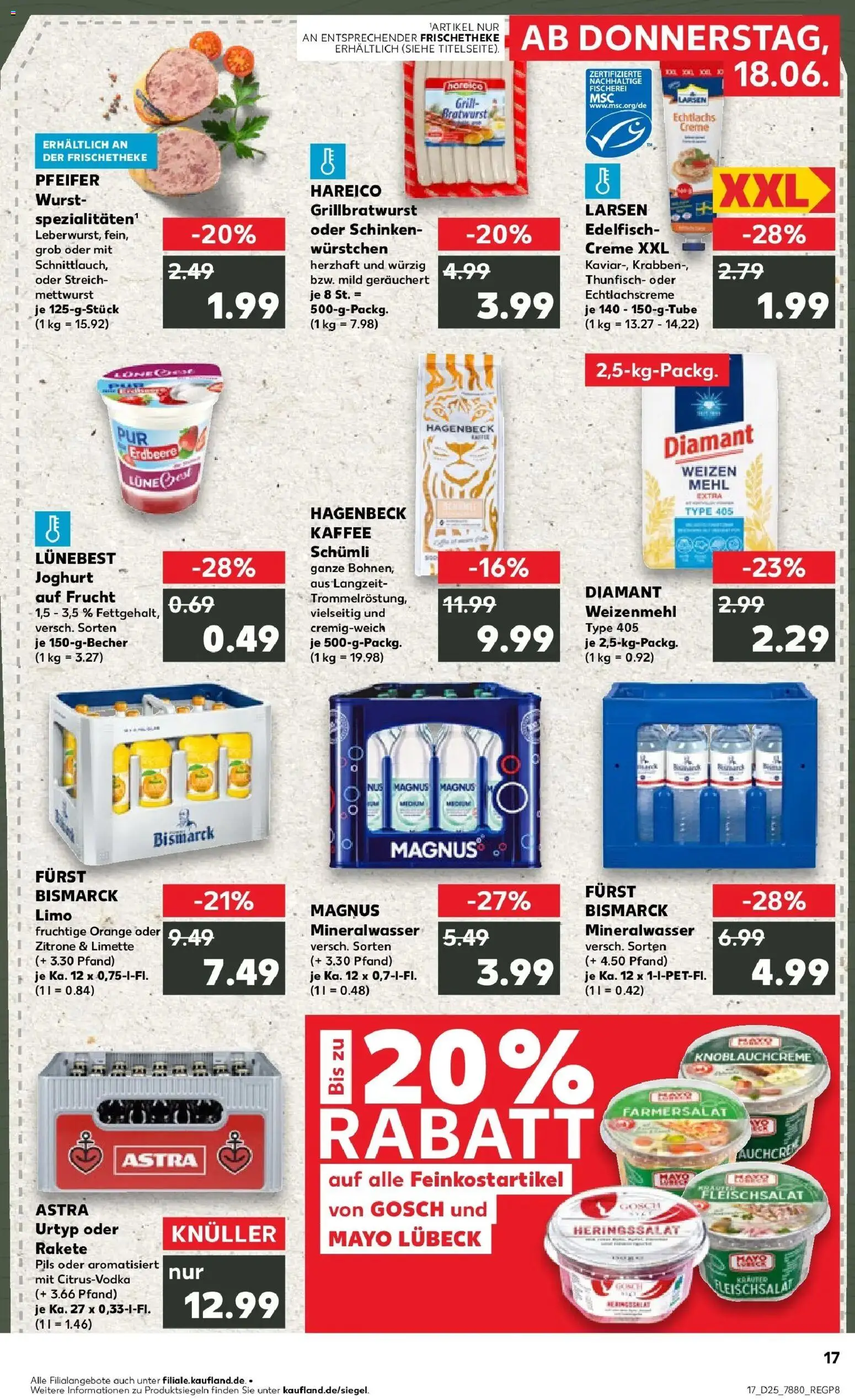 Kaufland Prospekt Hamburg – gültig ab 15.06.2026 | Seite: 2 | Produkte: Thunfisch, Mineralwasser, Zitrone, Limette