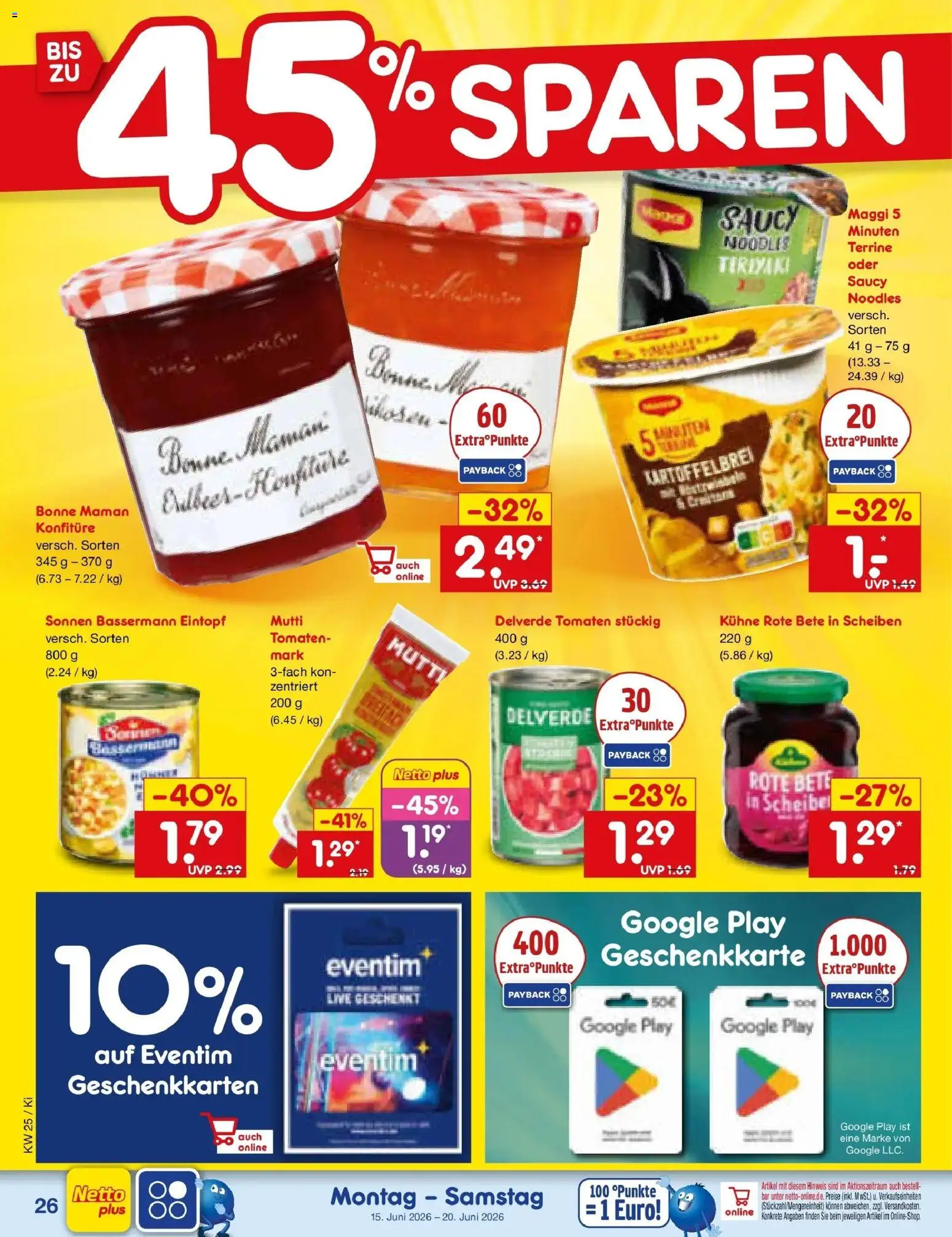 Netto Marken-Discount Prospekt Mistelbach – gültig ab 15.06.2026 | Seite: 34 | Produkte: Maggi, Tomaten, Bonne maman