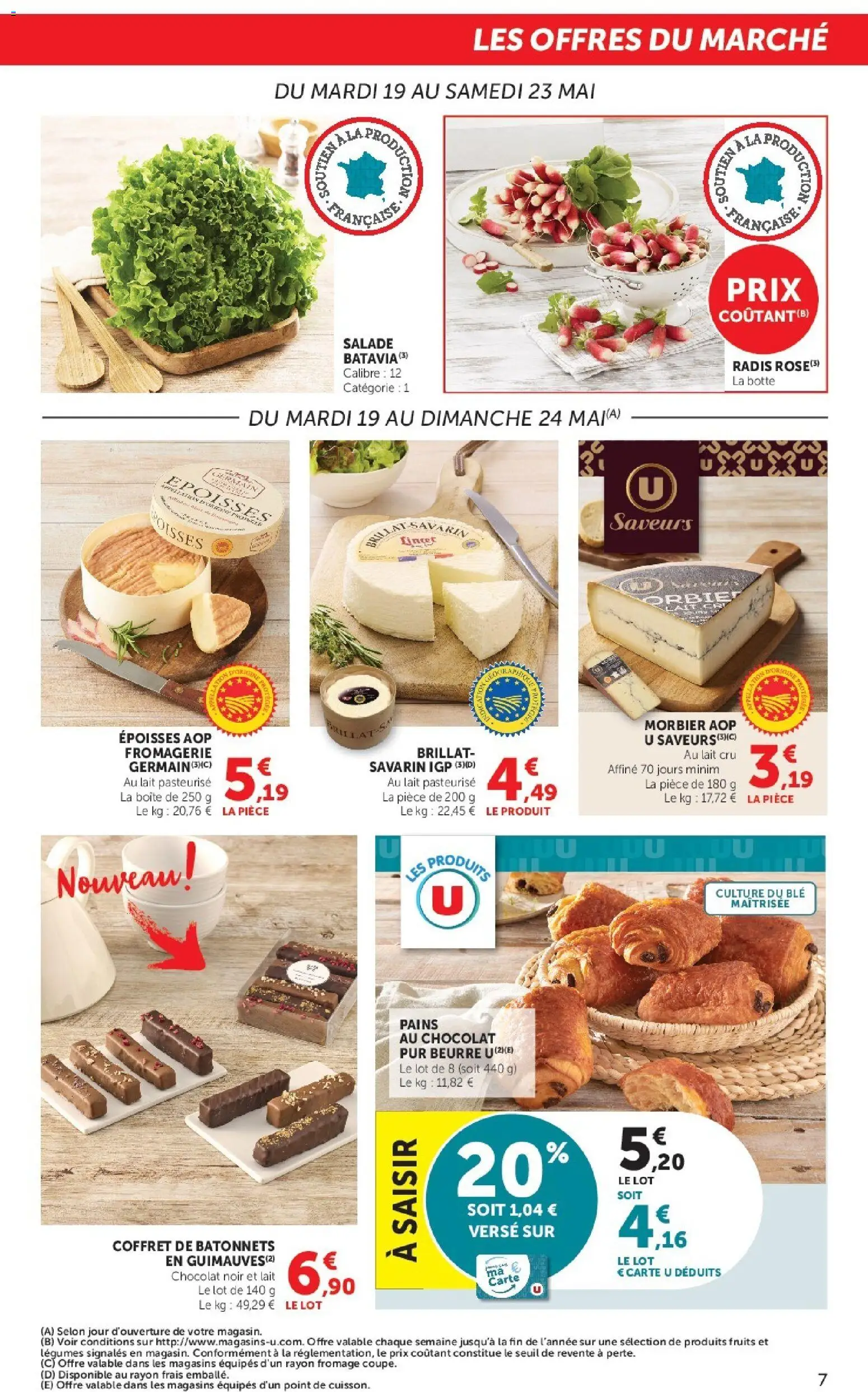{H1} | Page: 7 | Produits: Salade, Lait, Fromage, Chocolat