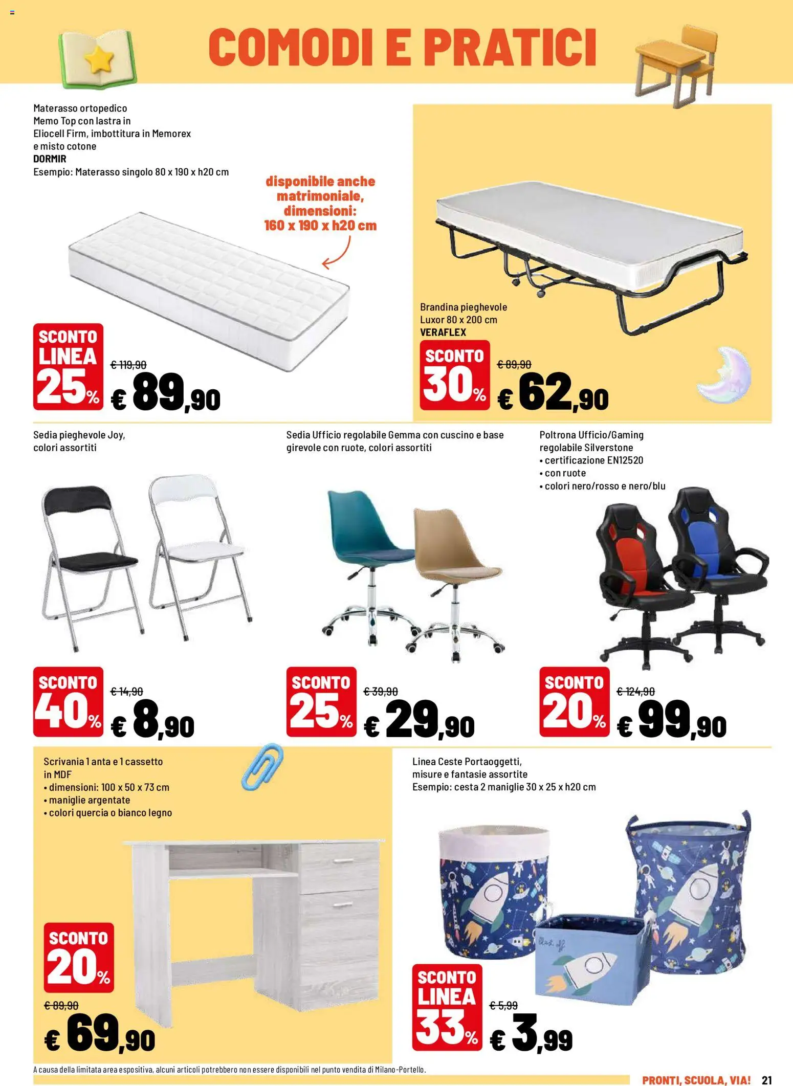 Volantino Iper del 10/08/2026 | Pagina: 21 | Prodotti: Top, Cuscino, Poltrona, Scrivania