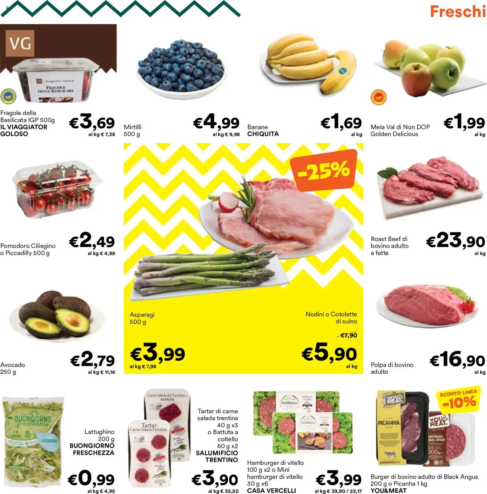 Volantino Unes del 06.05.2026 | Pagina: 9 | Prodotti: Bovino, Banane, Pomodoro, Vitello