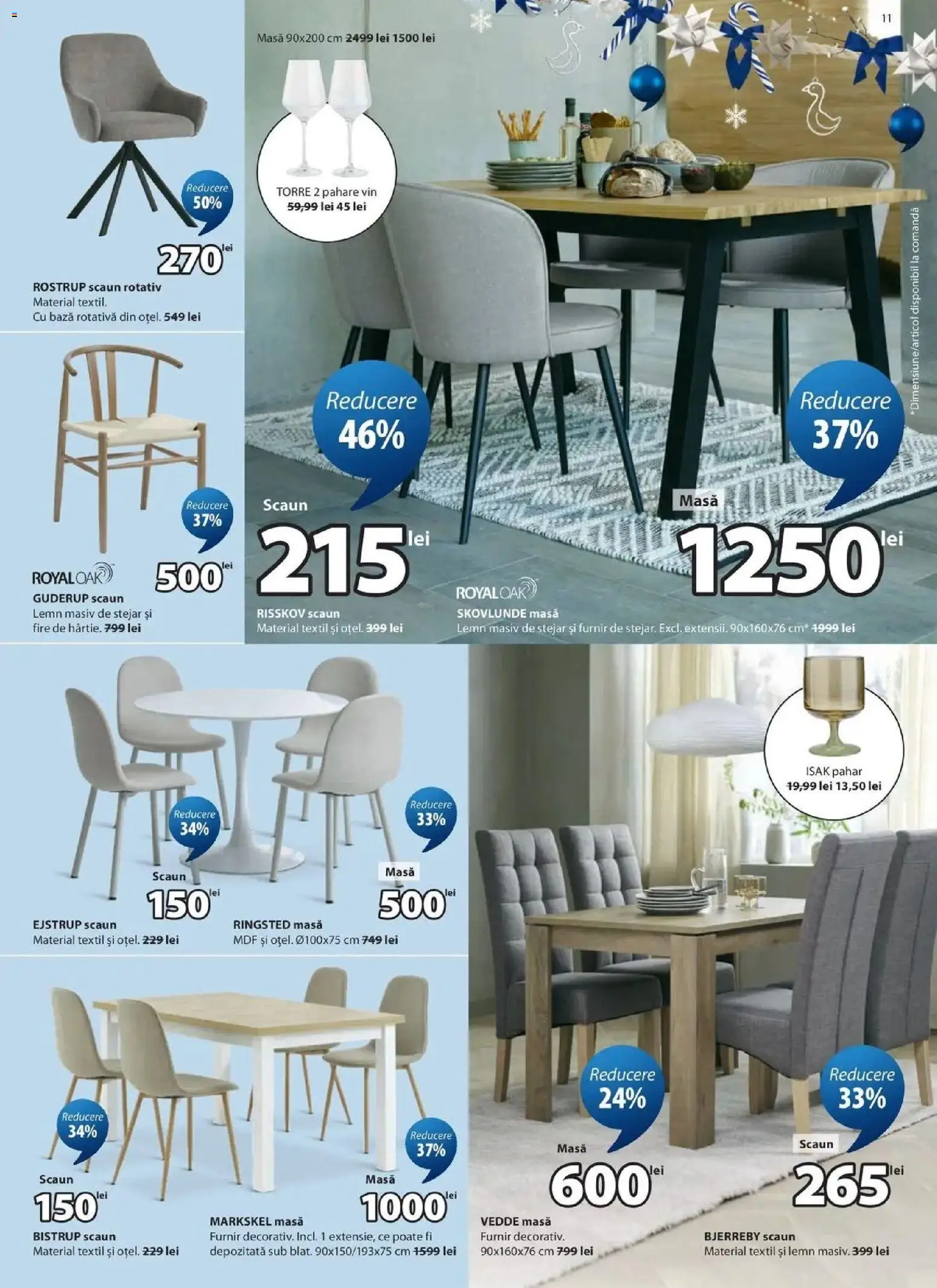JYSK Catalog actual - Oferta 26.10.2026 - 24.11.2026 | Pagină: 11 | Produse: Pahare, Masă, Scaun, Vin