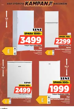 Power erbjudanden - Förhandsvisning av reklamblad från butik Power aktuell från 24/09/2026 | Sida: 52 | Produkter: Kylskåp, Frys
