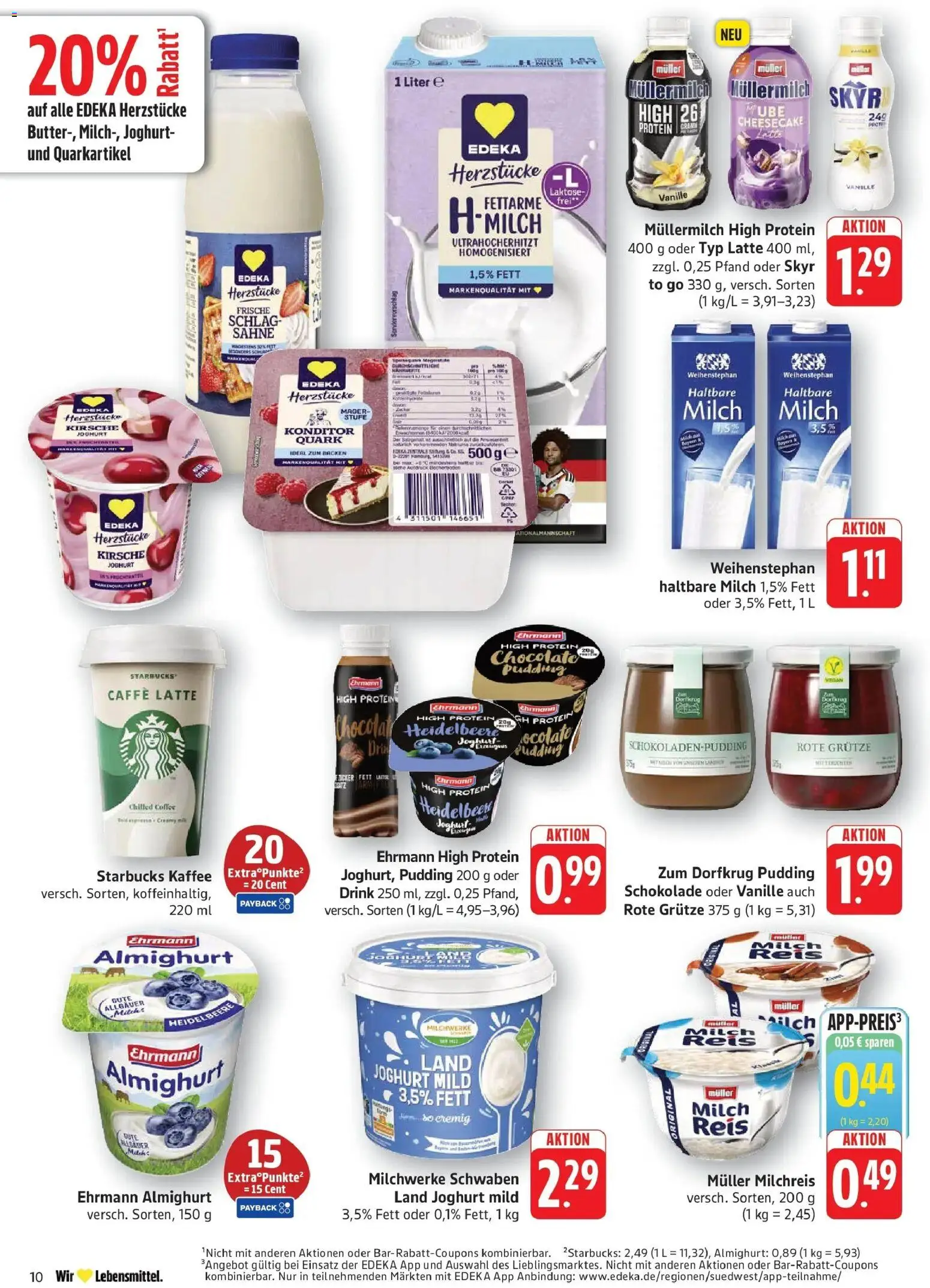 E center Prospekt Göppingen (ab 26.10.2026) zum Blättern | Seite: 10 | Produkte: Milch 1,5%, Skyr, Reis, Sahne