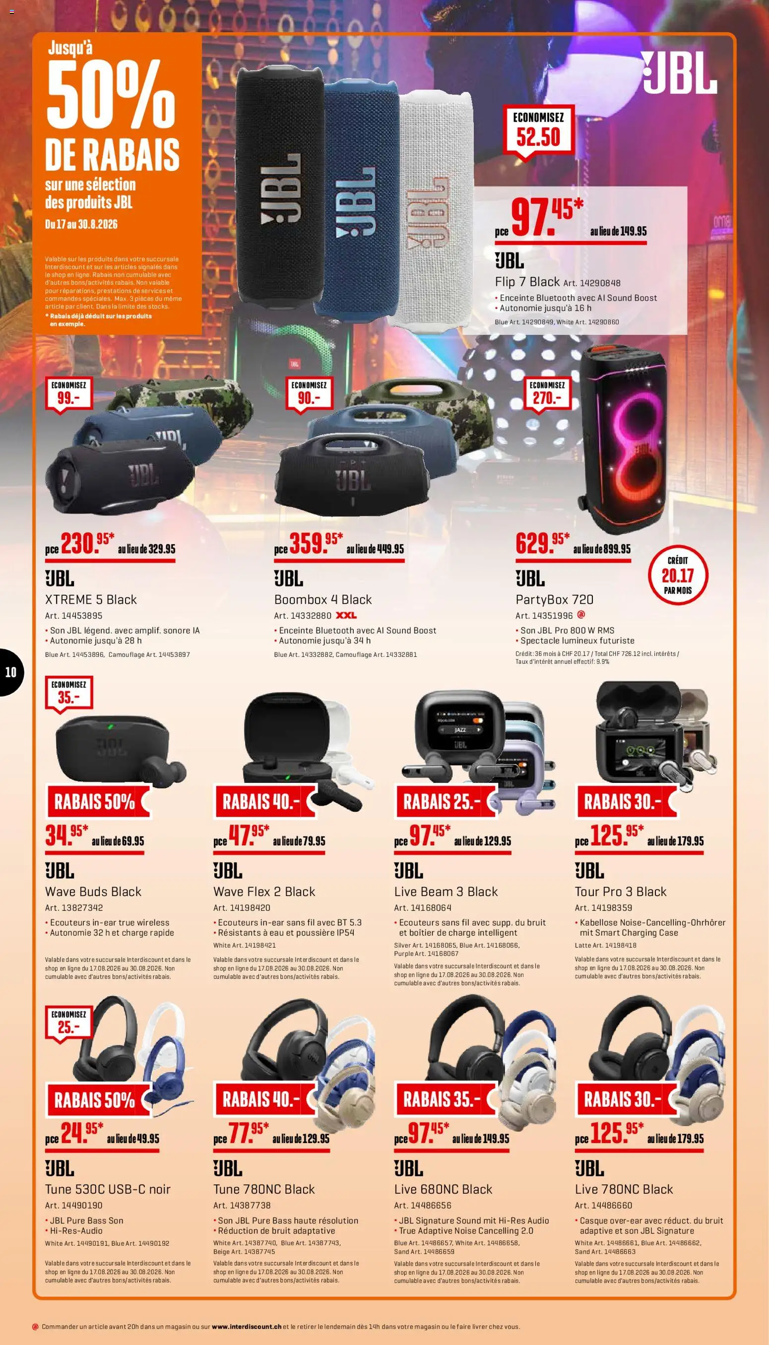 Interdiscount aktionen FR – gültig ab 17.08.2026 | Seite: 10 | Produkte: Audio