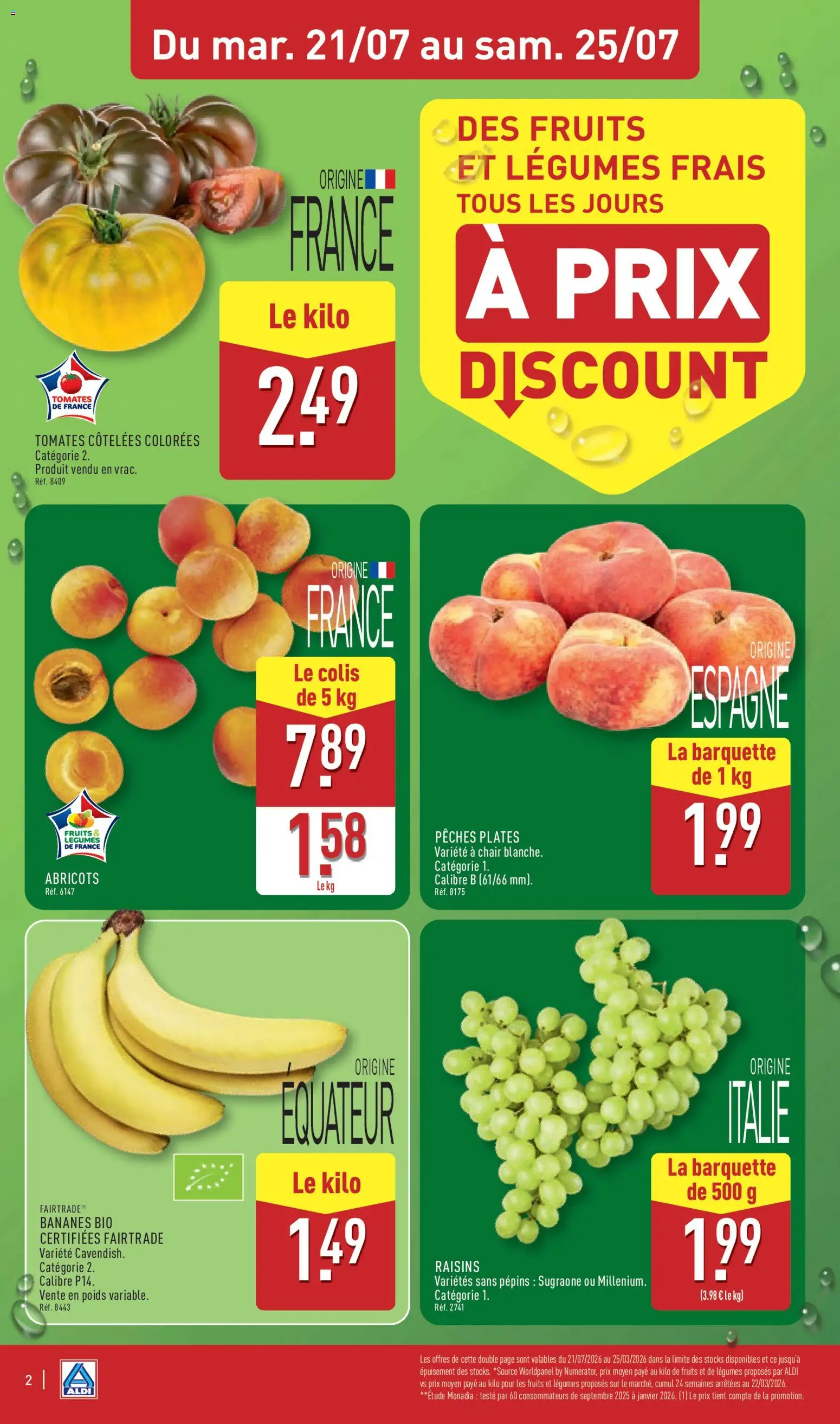 {H1} | Page: 6 | Produits: Poids, Les fruits et légumes, Abricots, Tomates
