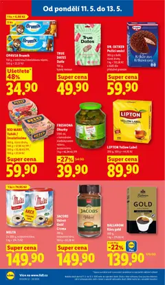 Náhled letáku JACOBS Velvet Gold Crema, 180 g, rozpustná káva, 100 g = 83,28 Kč od 11.05.2026 | Strana: 16