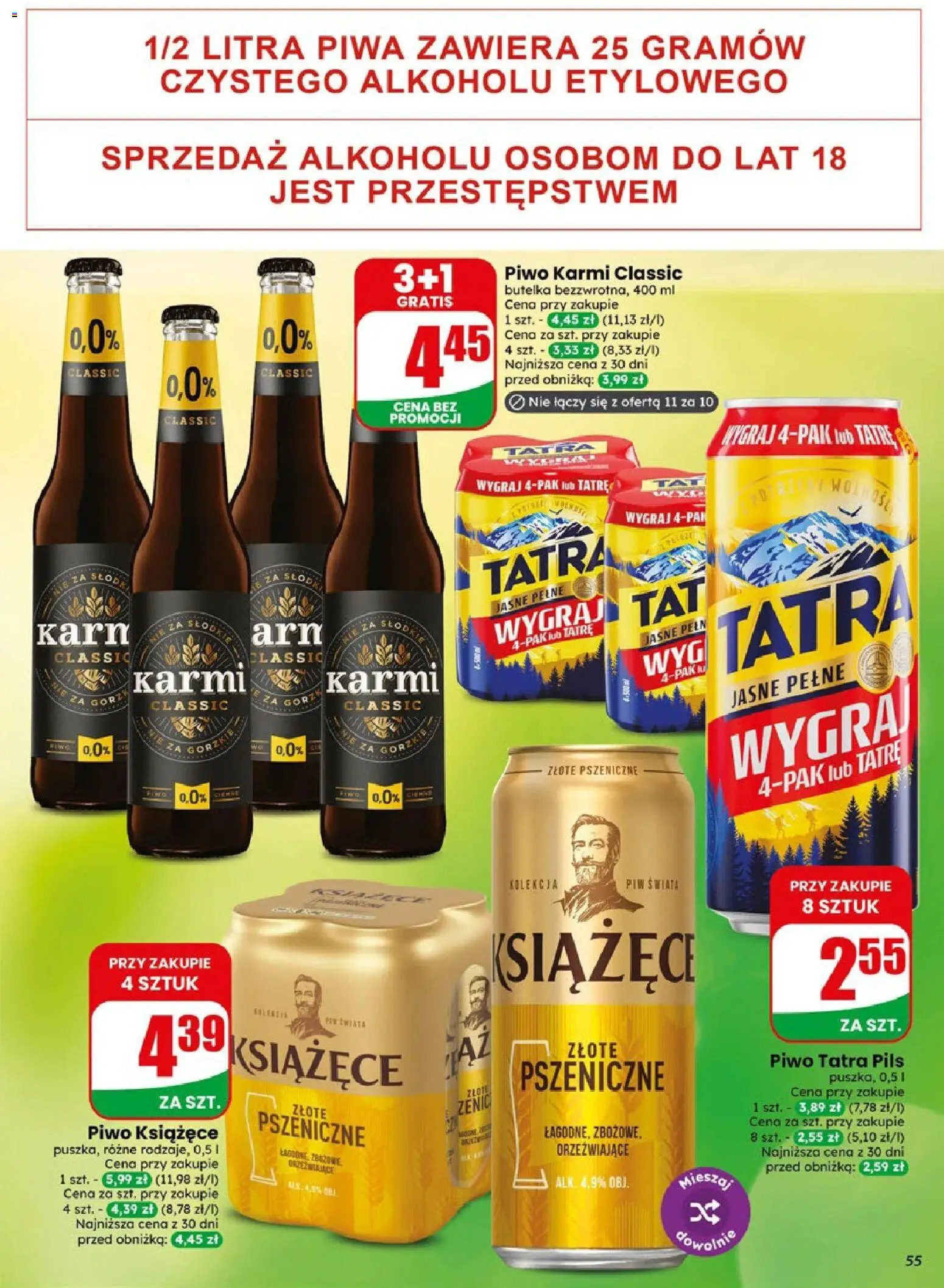 Dino gazetka od 19.08.2026 | Strona: 55 | Produkty: Piwo książęce, Piwo
