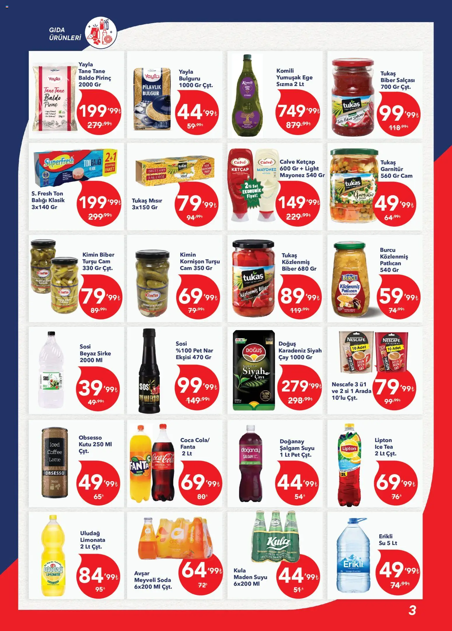 Kim Market Katalog - Ege Insert - 11.05.2026 tarihinden itibaren geçerlidir | Sayfa: 3 | Ürünler: Mayonez, Patlıcan, Maden suyu, Fanta