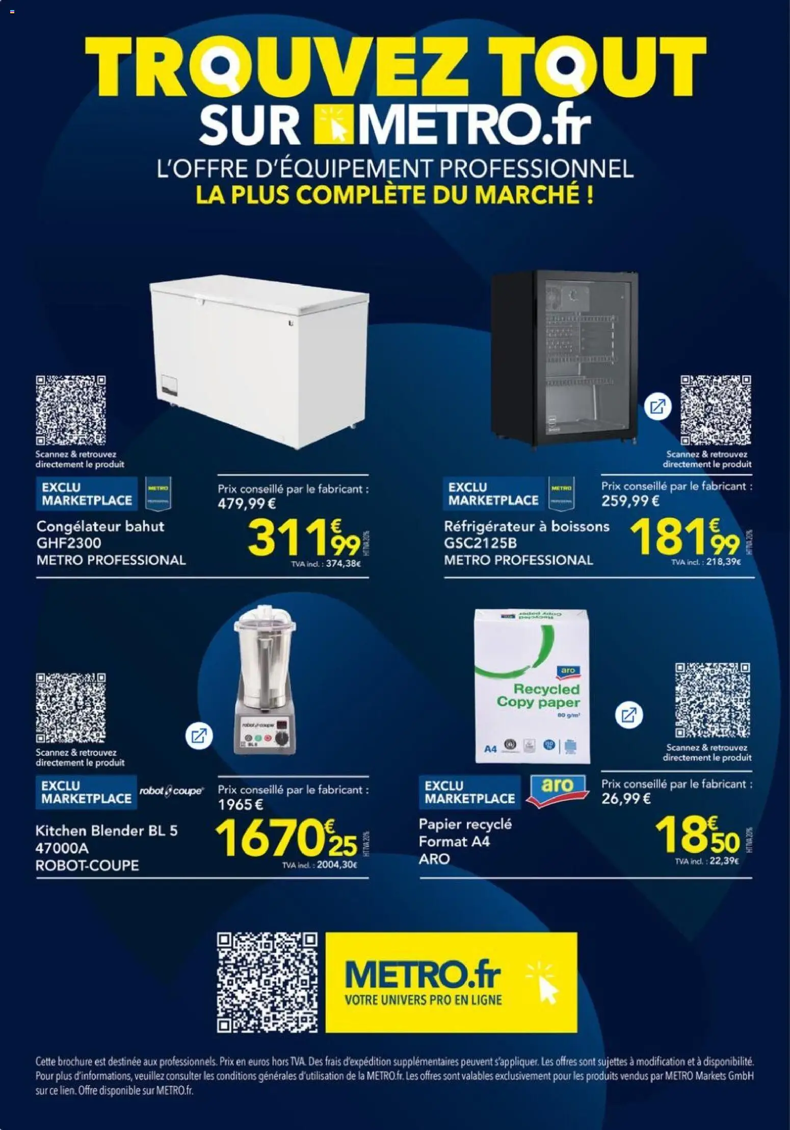 {H1} | Page: 22 | Produits: Boissons, Blender, Réfrigérateur, Robot