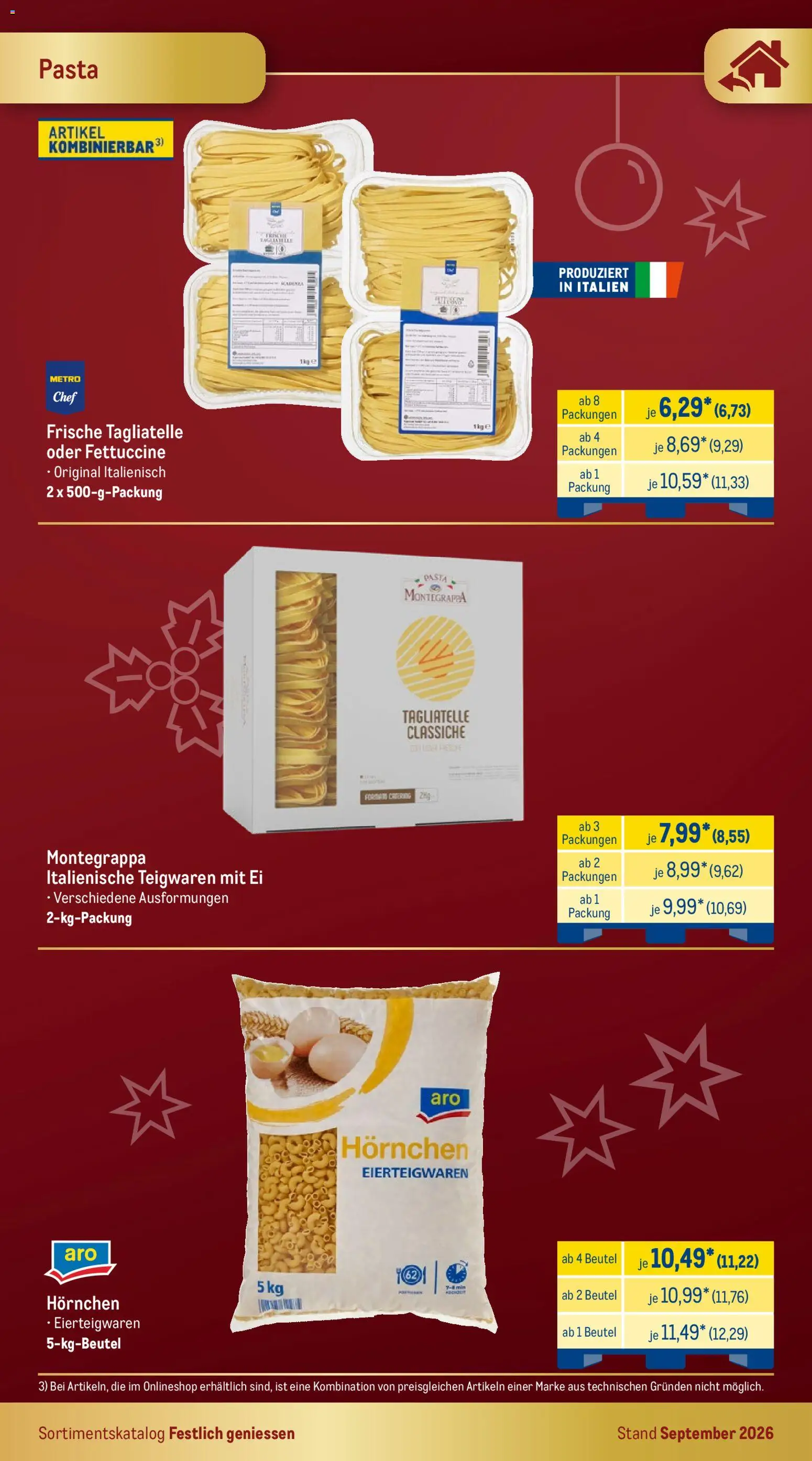 Metro Festlich Geniessen – gültig ab 01.09.2026 | Seite: 30 | Produkte: Pasta