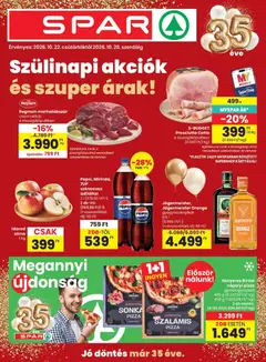 Spar akciós újság - amely érvényes a következő dátumtól: 2026.10.22.