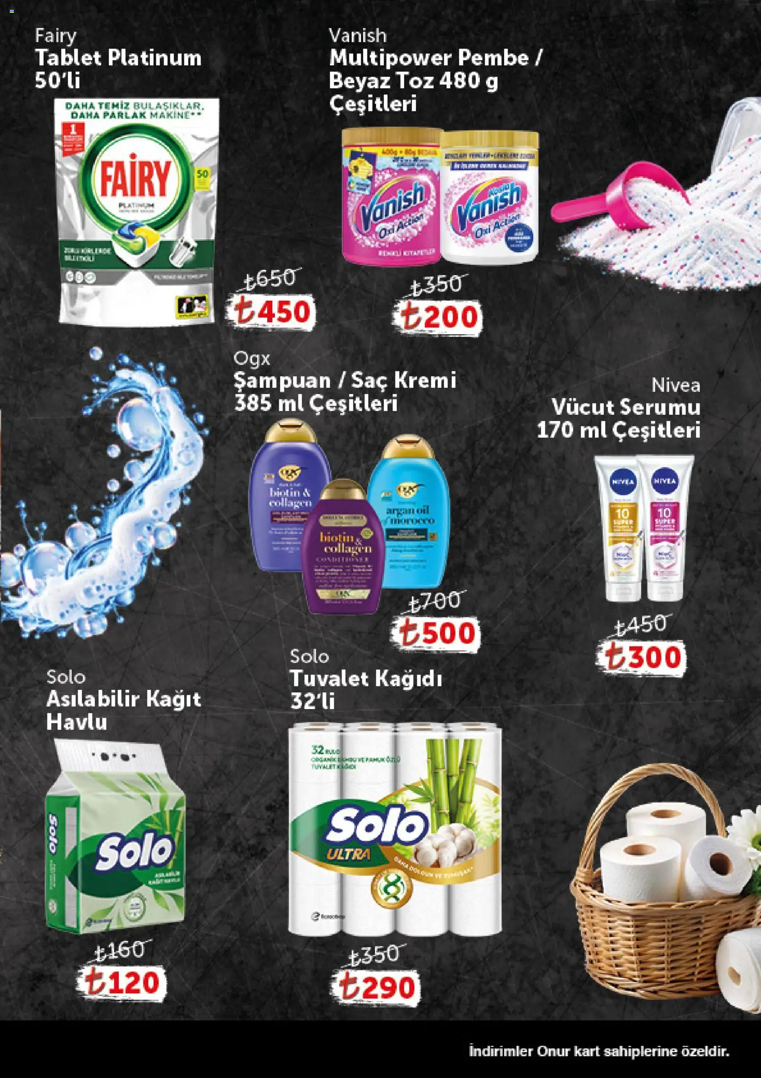 Onur Market - Katalog Gurme - 27 Ekim 2026 tarihinden itibaren geçerlidir | Sayfa: 13 | Ürünler: Tuvalet, Şampuan, Tuvalet kağıdı, Tablet