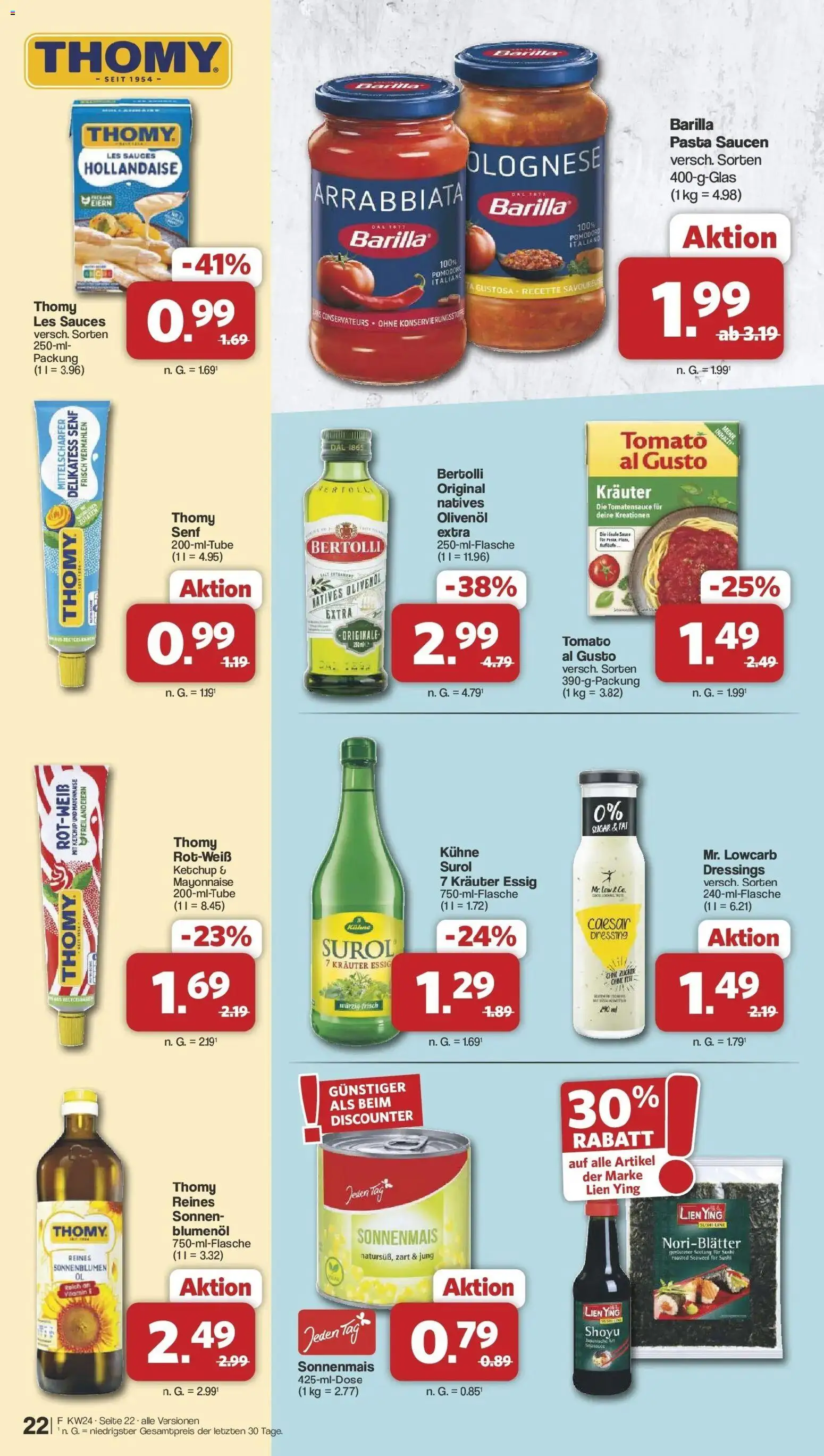 Famila Nordwest Wochenangebote – gültig ab 08.06.2026 | Seite: 22 | Produkte: Dressing, Zucker, Pasta, Ketchup