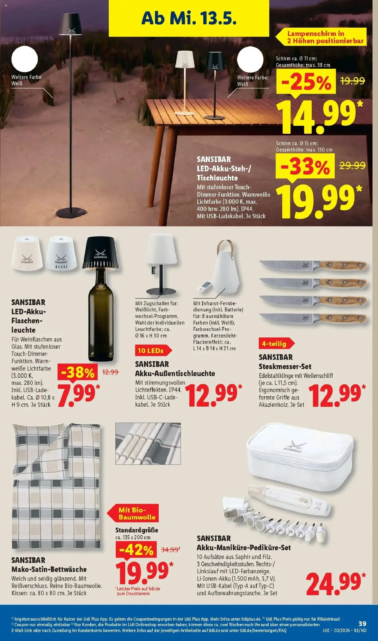 Lidl Prospekt Wahlstedt – gültig ab 11.05.2026 | Seite: 61 | Produkte: Kissen, Batterie, Lampenschirm