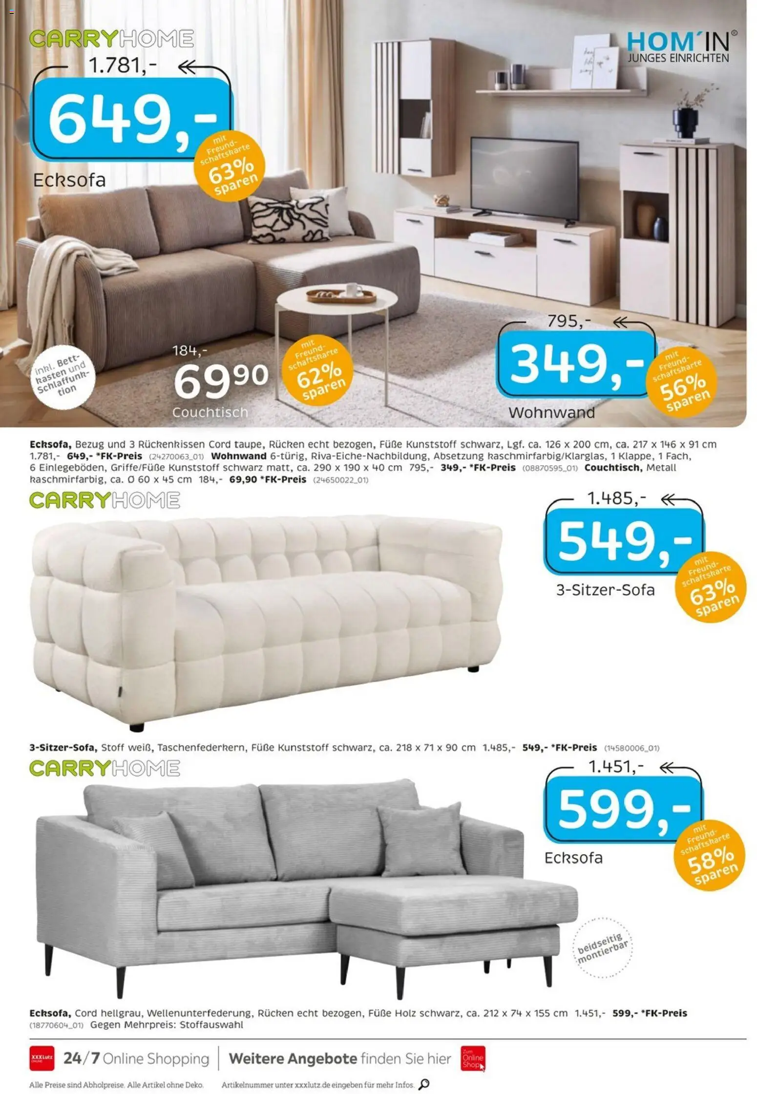XXXLutz Junges Wohnen – gültig ab 29.08.2026 | Seite: 12 | Produkte: Ecksofa, Wohnwand, Bett, Couchtisch