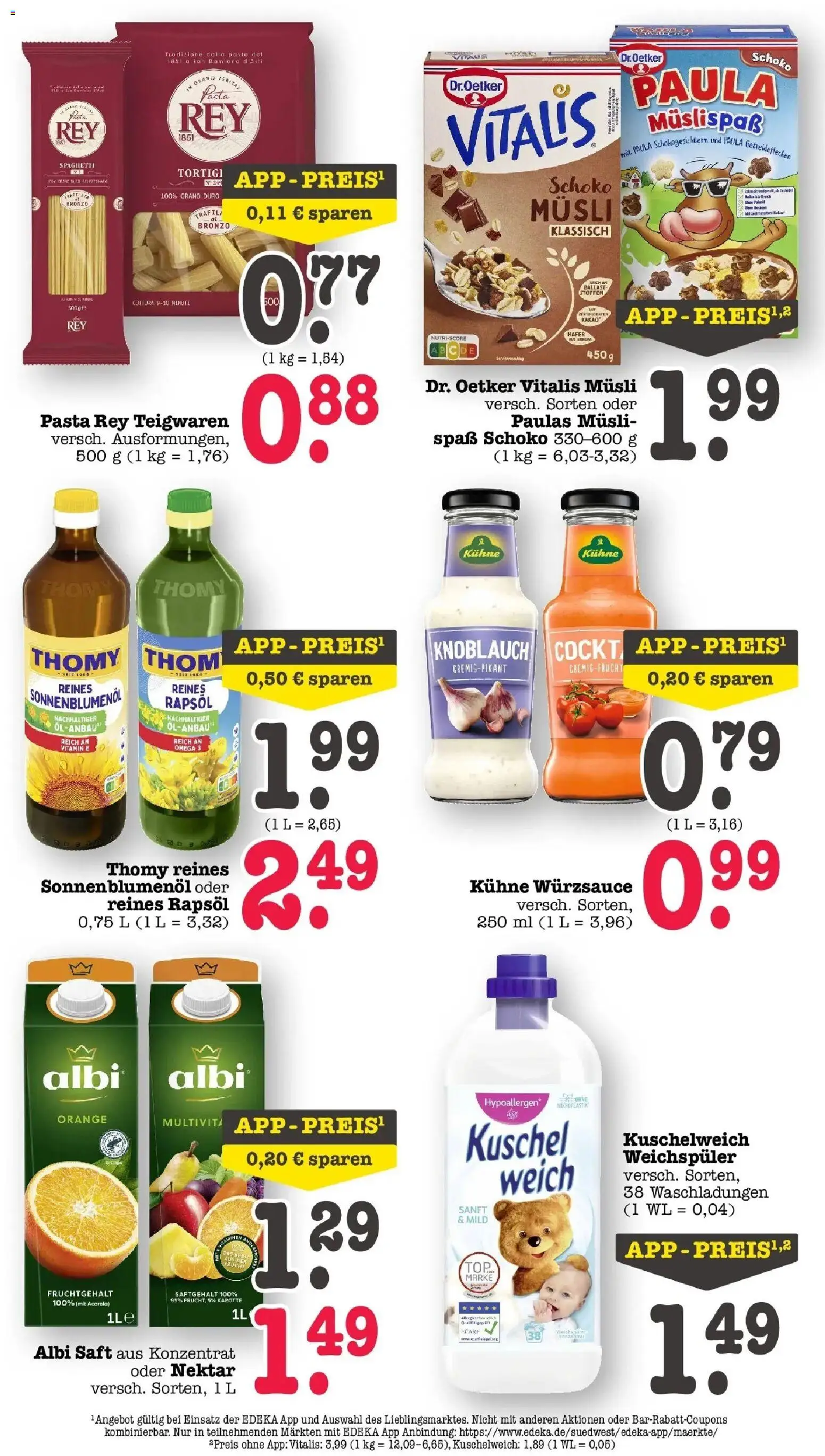 Edeka prospekt Bühlertal	 – gültig ab 10.05.2026 | Seite: 4 | Produkte: Musli, Rapsöl, Sonnenblumenol, Karotte