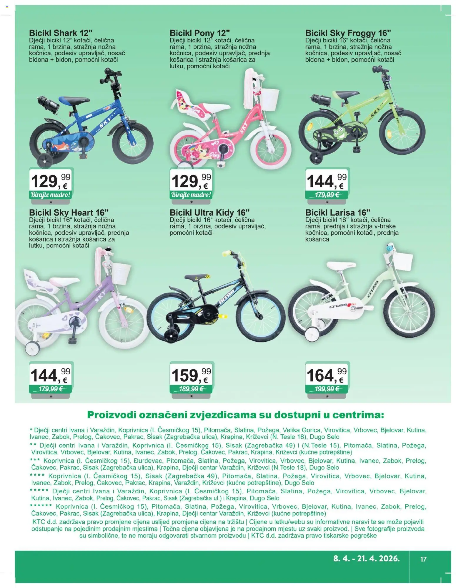 KTC katalog | vrijedi od 08.04.2026 | Stranica: 12 | Proizvodi: Bicikl