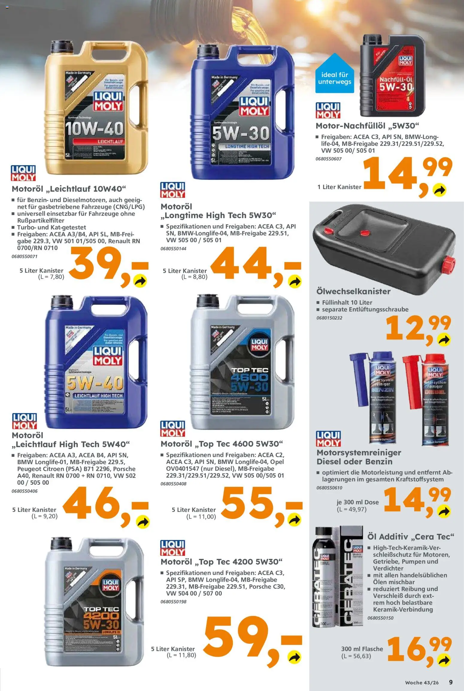 Globus Baumarkt Prospekt Saarbrücken – gültig ab 19.10.2026 | Seite: 9 | Produkte: Top, Met, Öl